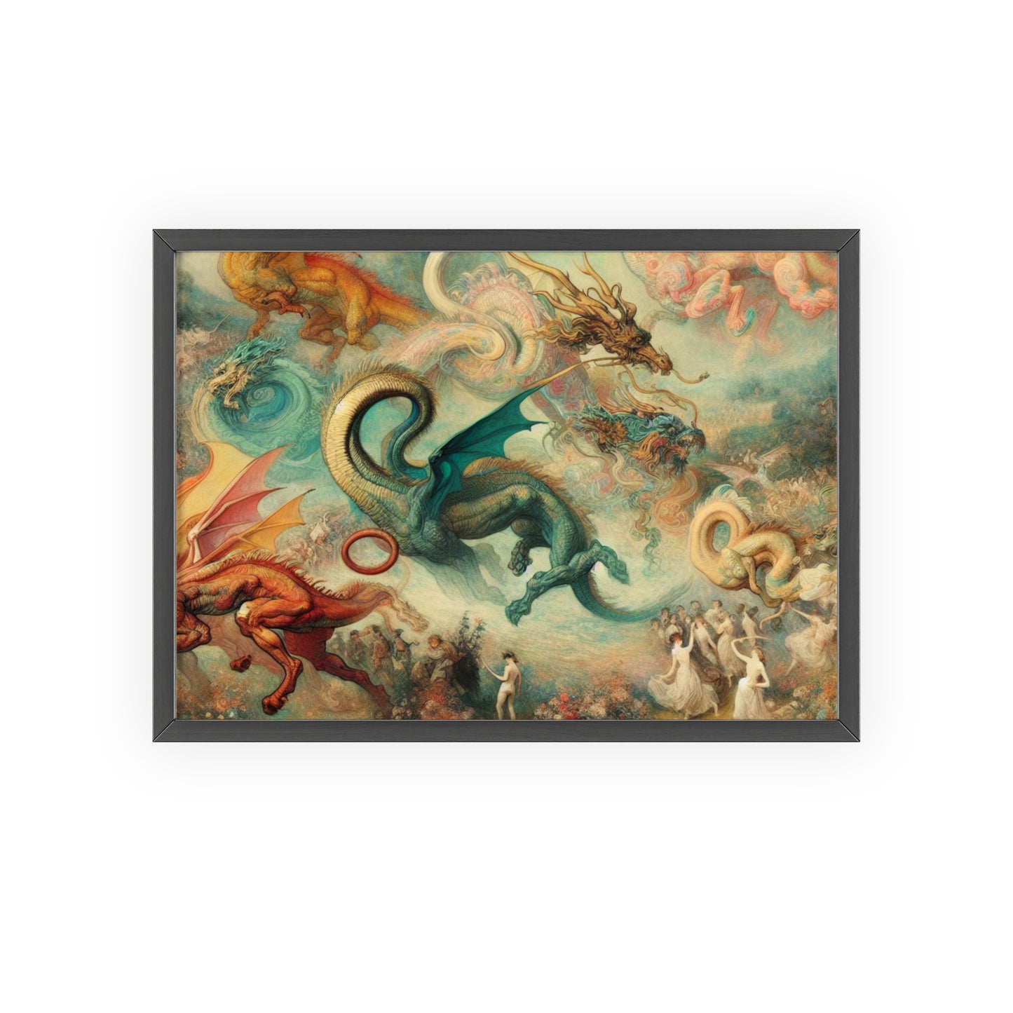 Framed Degas Dreams of Dragons Poster