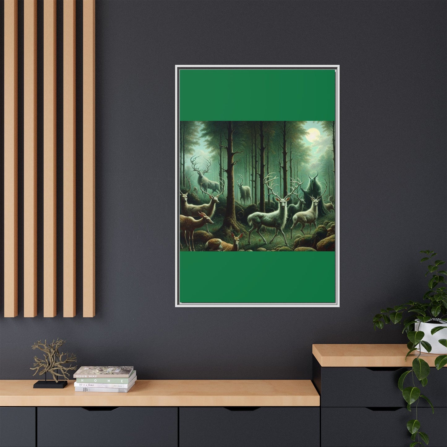 Wendigo Shepherd Canvas, Framed (Multi-color)