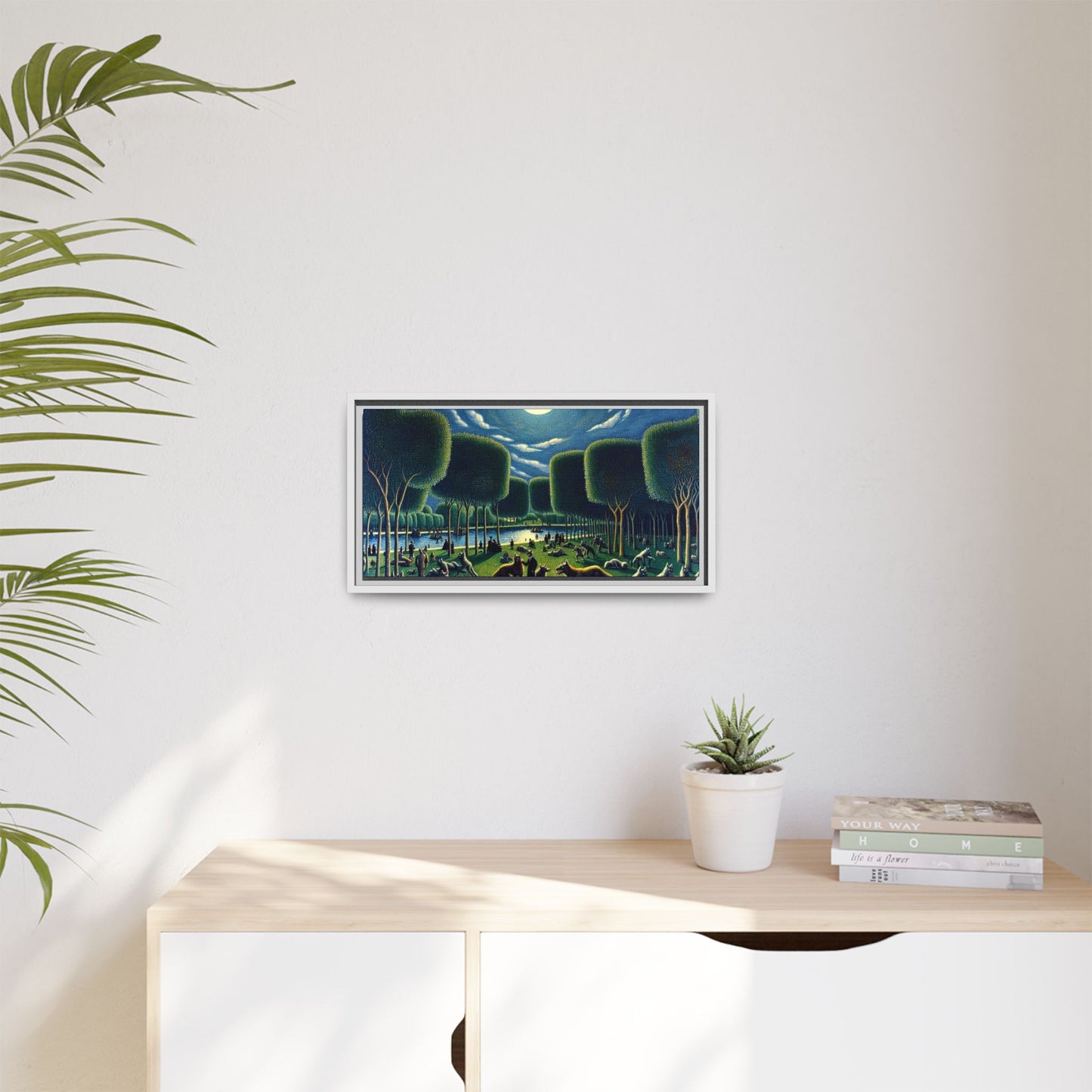 Werewolves at the Waterfront Canvas, Framed (Multi-color)