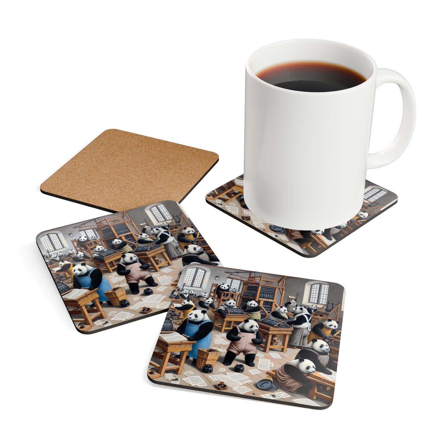 Printing Pandamonium 4pc Coaster Set