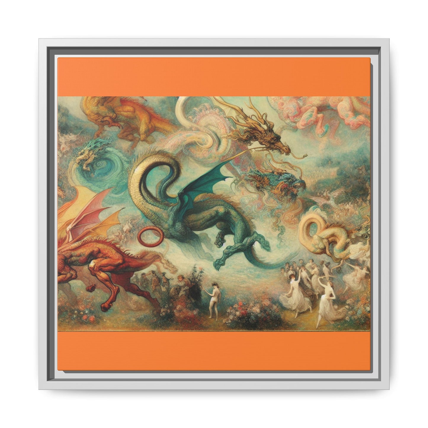 Degas Dreams of Dragons Canvas, Framed (Multi-color)