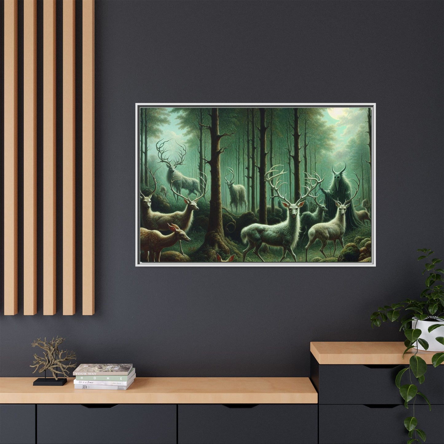 Wendigo Shepherd Canvas, Framed (Multi-color)