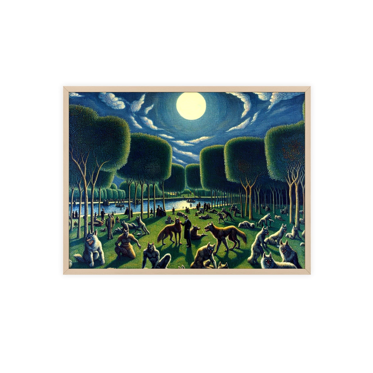 Framed Werewolves at the Waterfront Poster