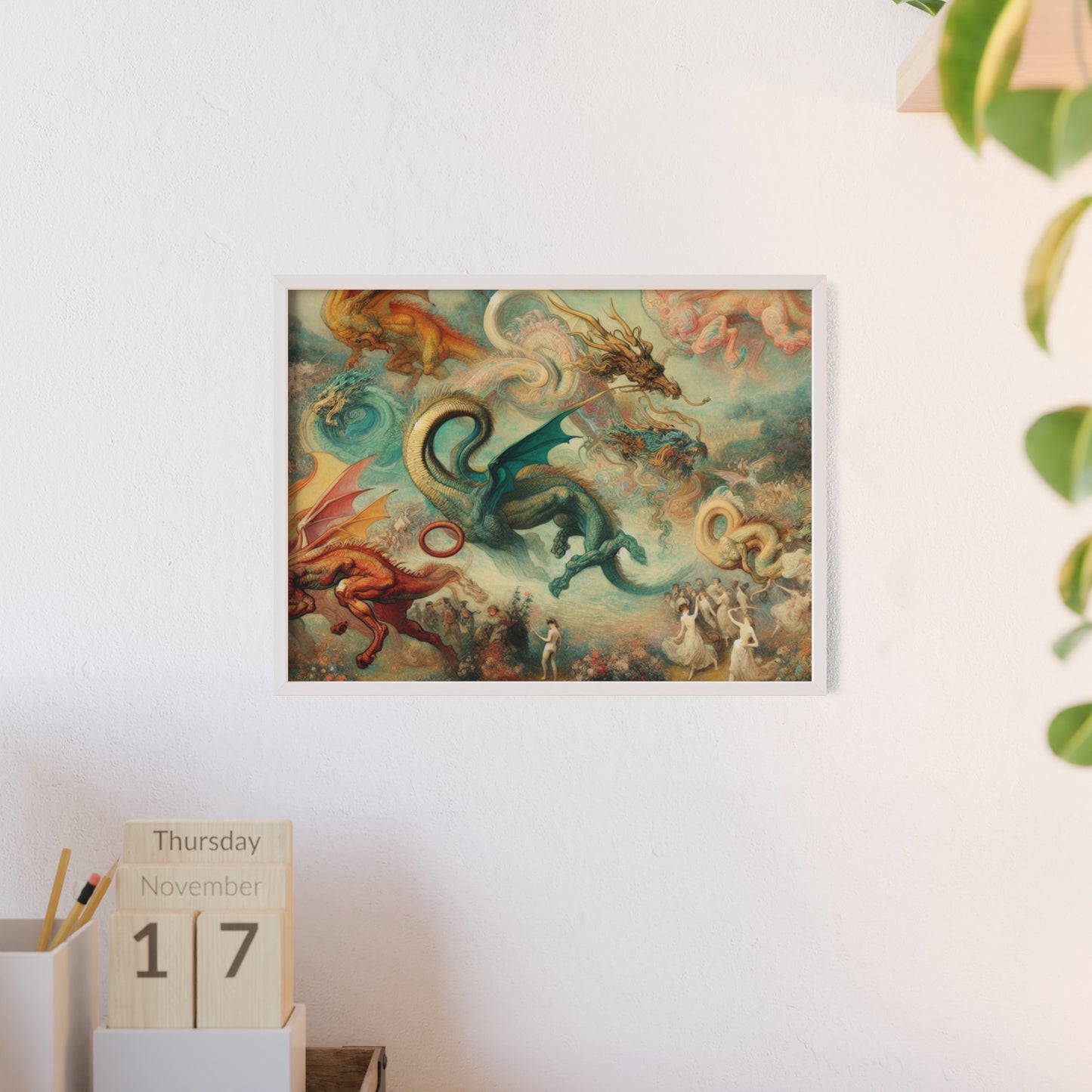 Framed Degas Dreams of Dragons Poster