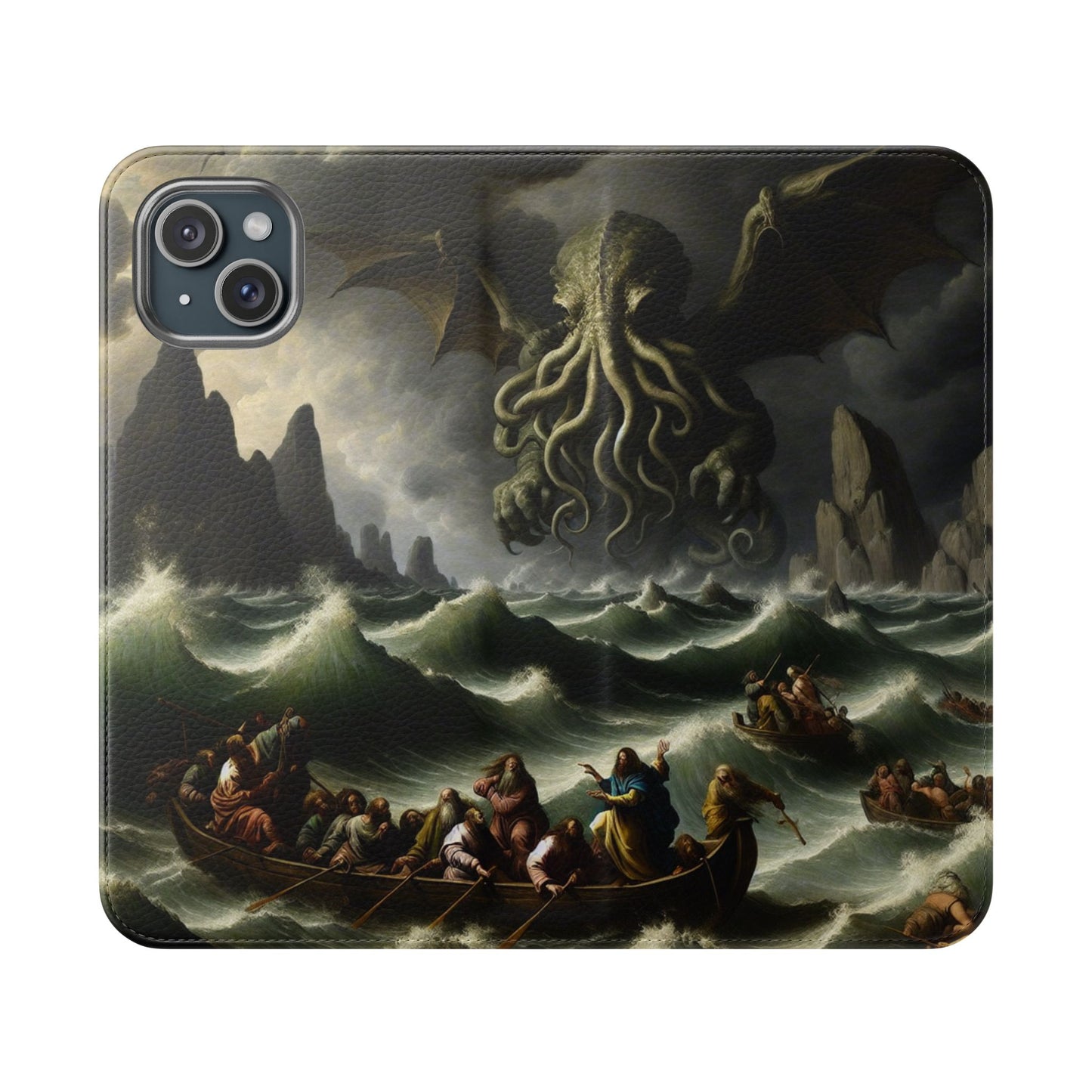 Cthulhu in the Storm Flip Cases for iPhones