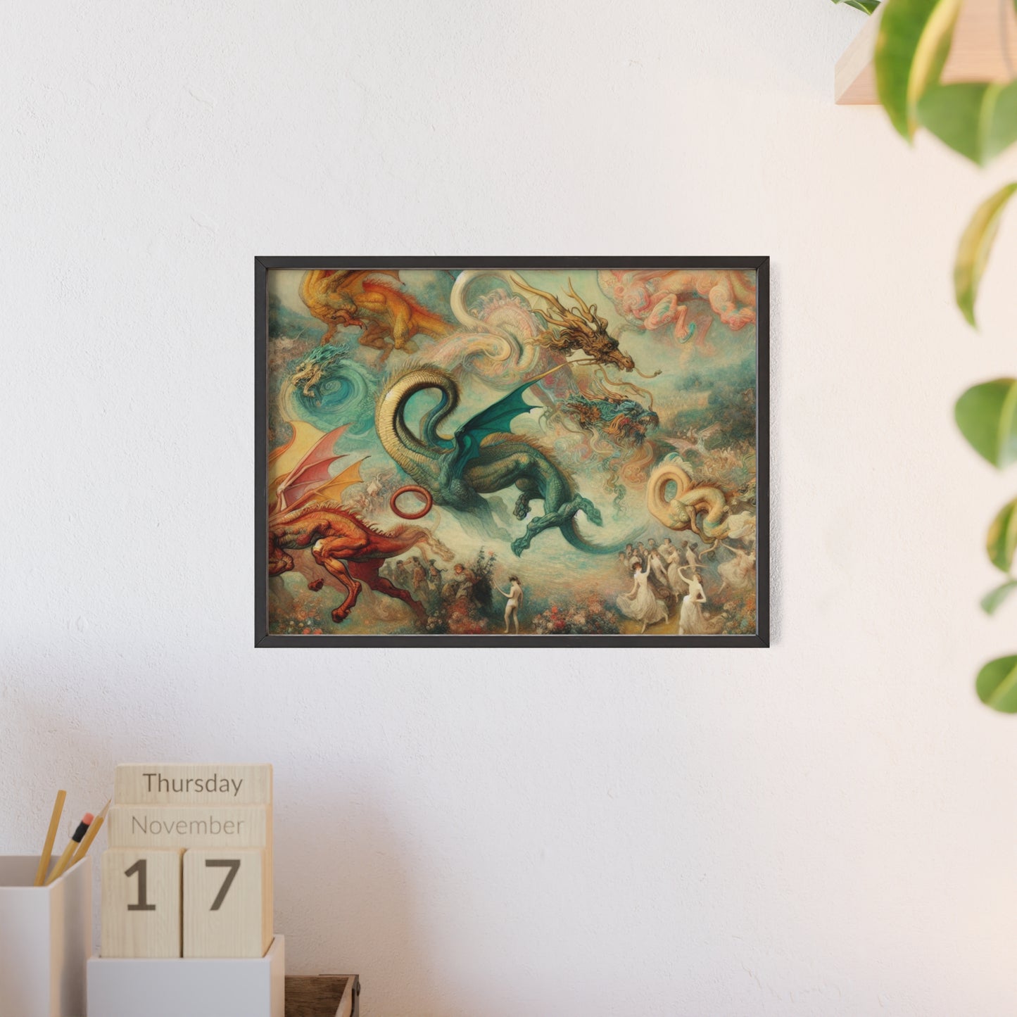 Framed Degas Dreams of Dragons Poster