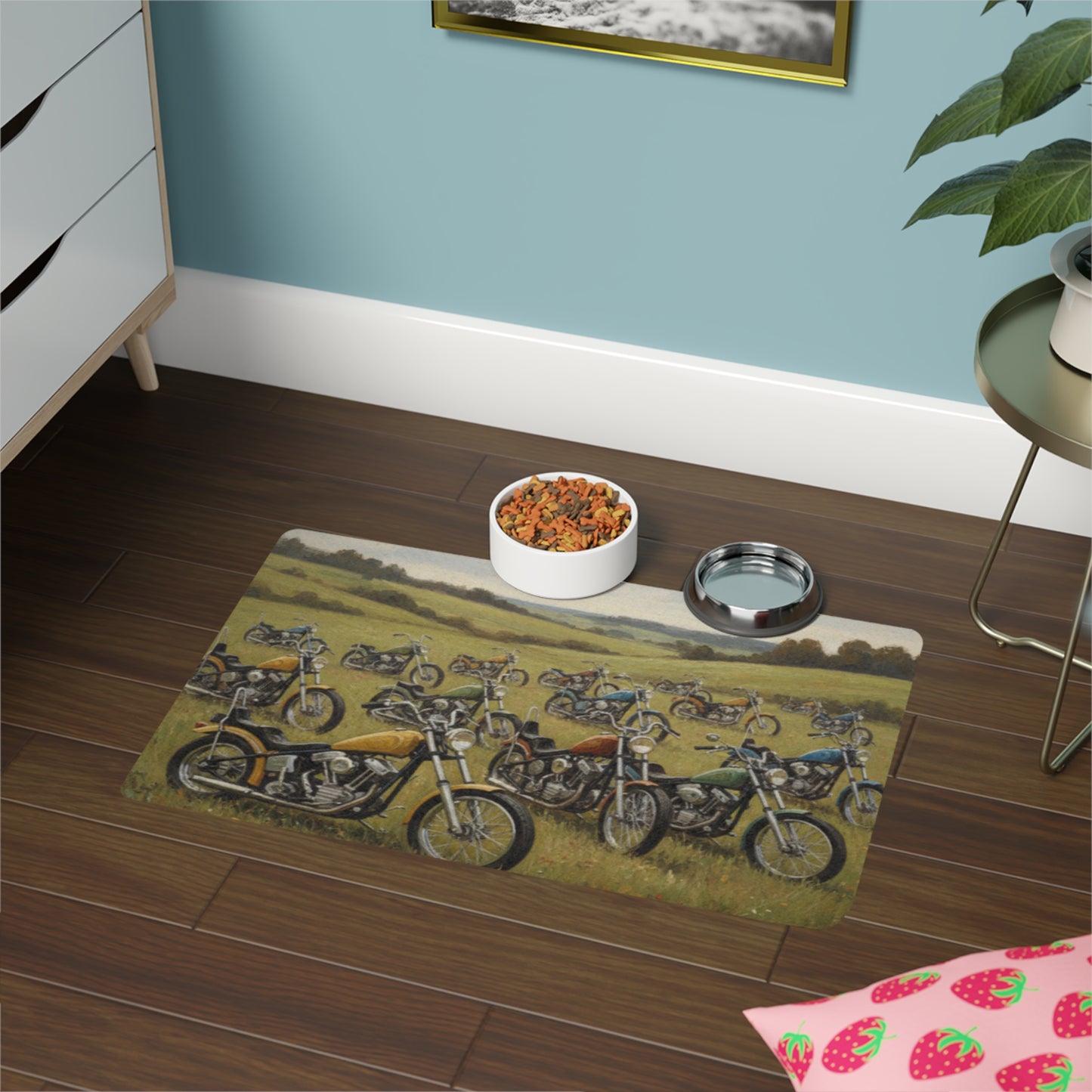 Wild Motorcycles Pet Food Mat