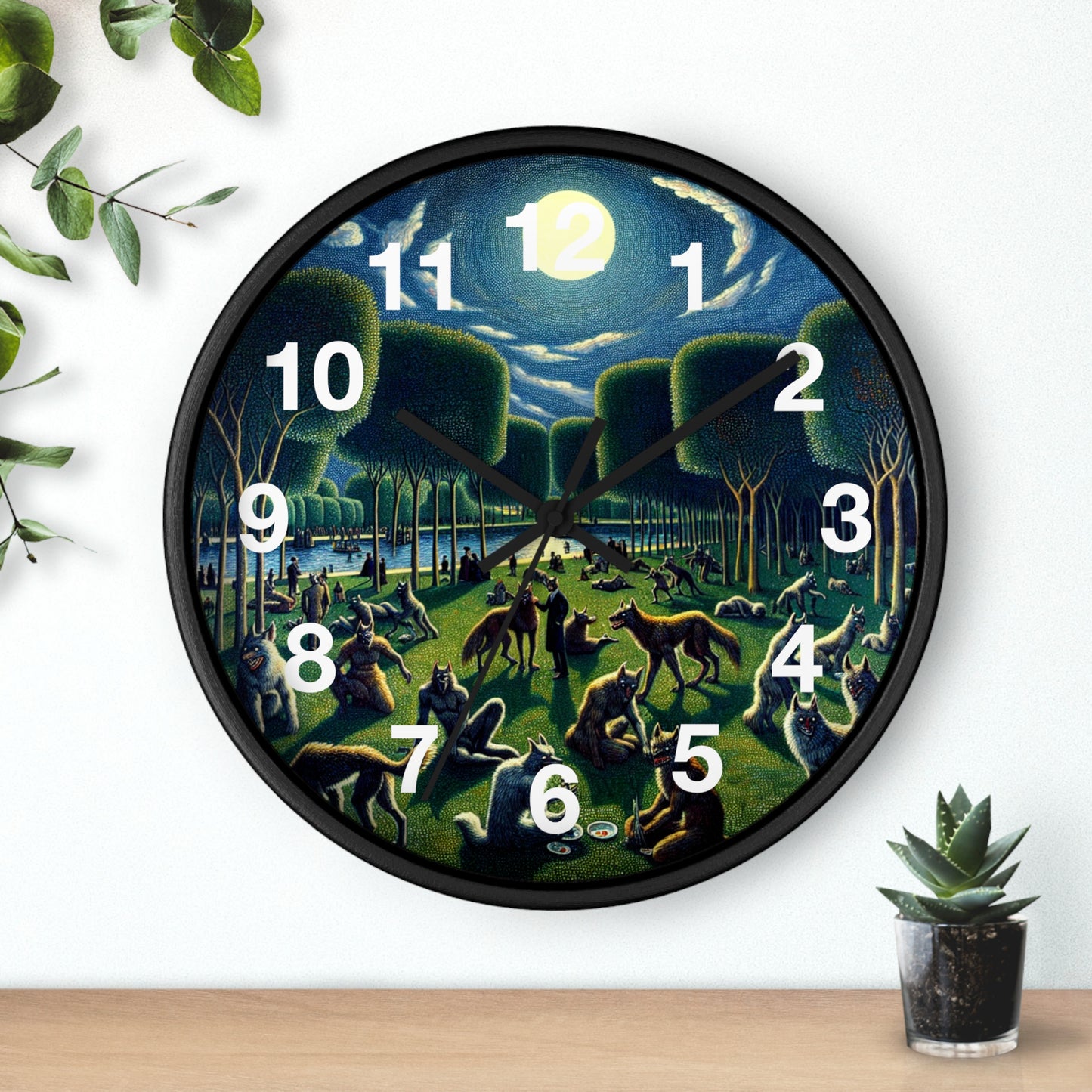 Werewolves at the Waterfront Wall Clock