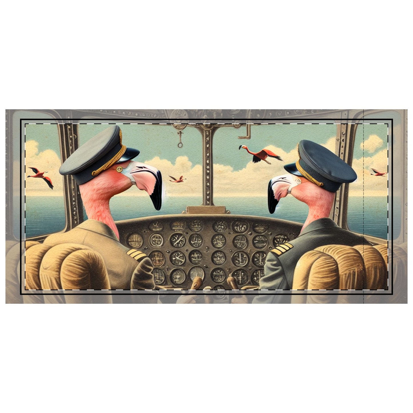 Flamingo Flight Deck Microfiber Pillowcase