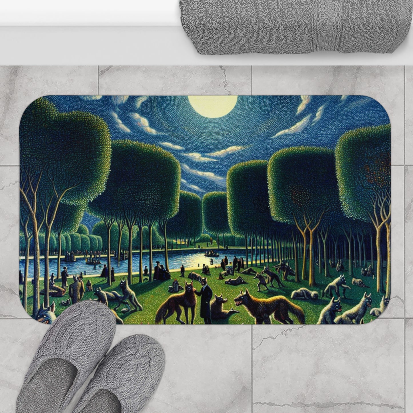 Werewolves at the Waterfront Bath Mat