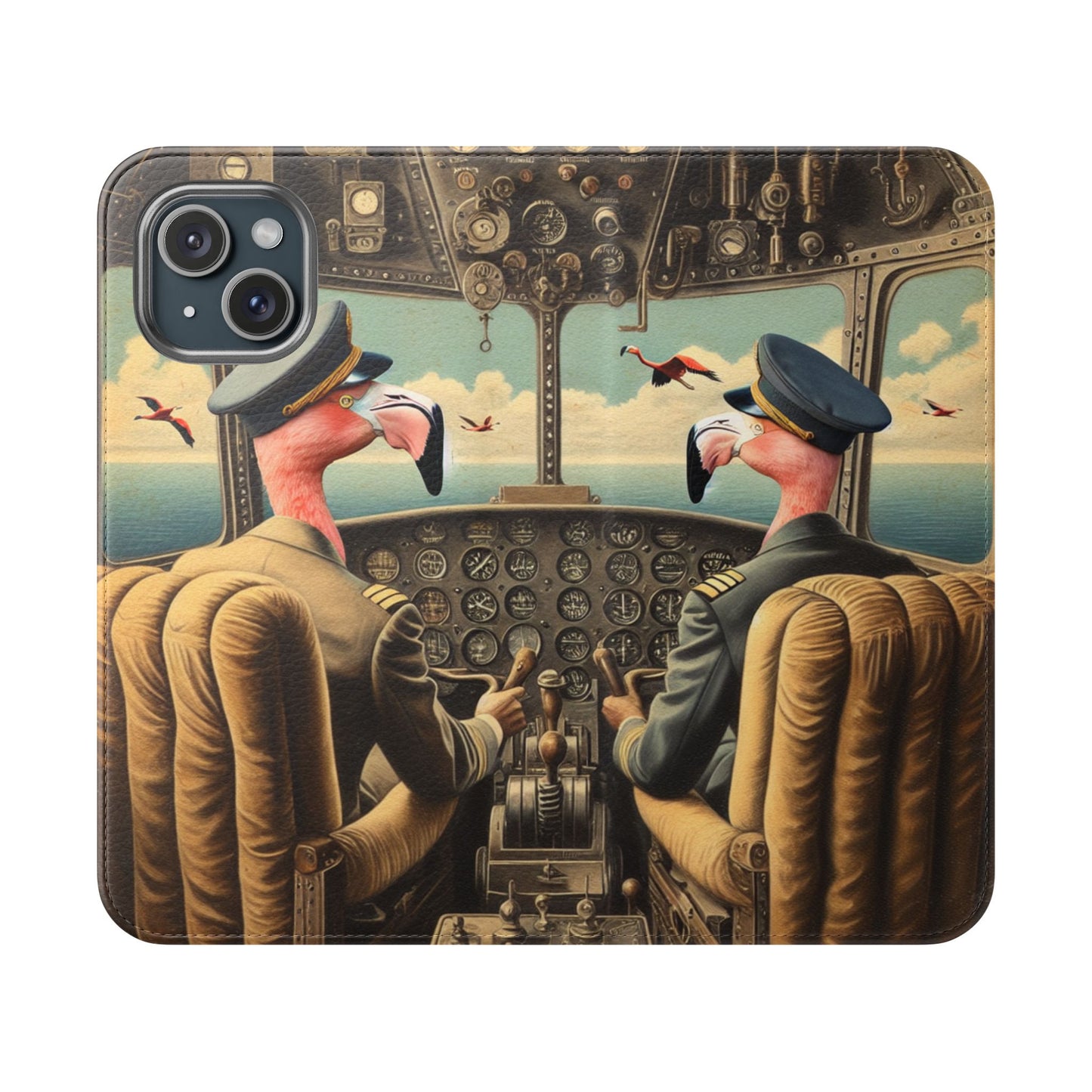 Flamingo Flight Deck Flip Case - iPhone/Galaxy
