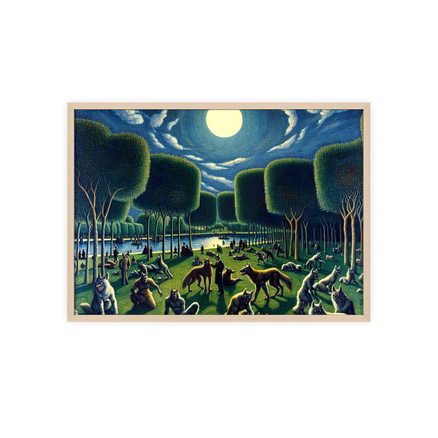 Framed Werewolves at the Waterfront Poster