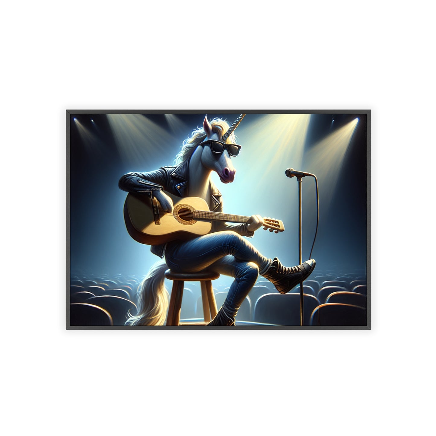 Framed Unicorn Unplugged Poster