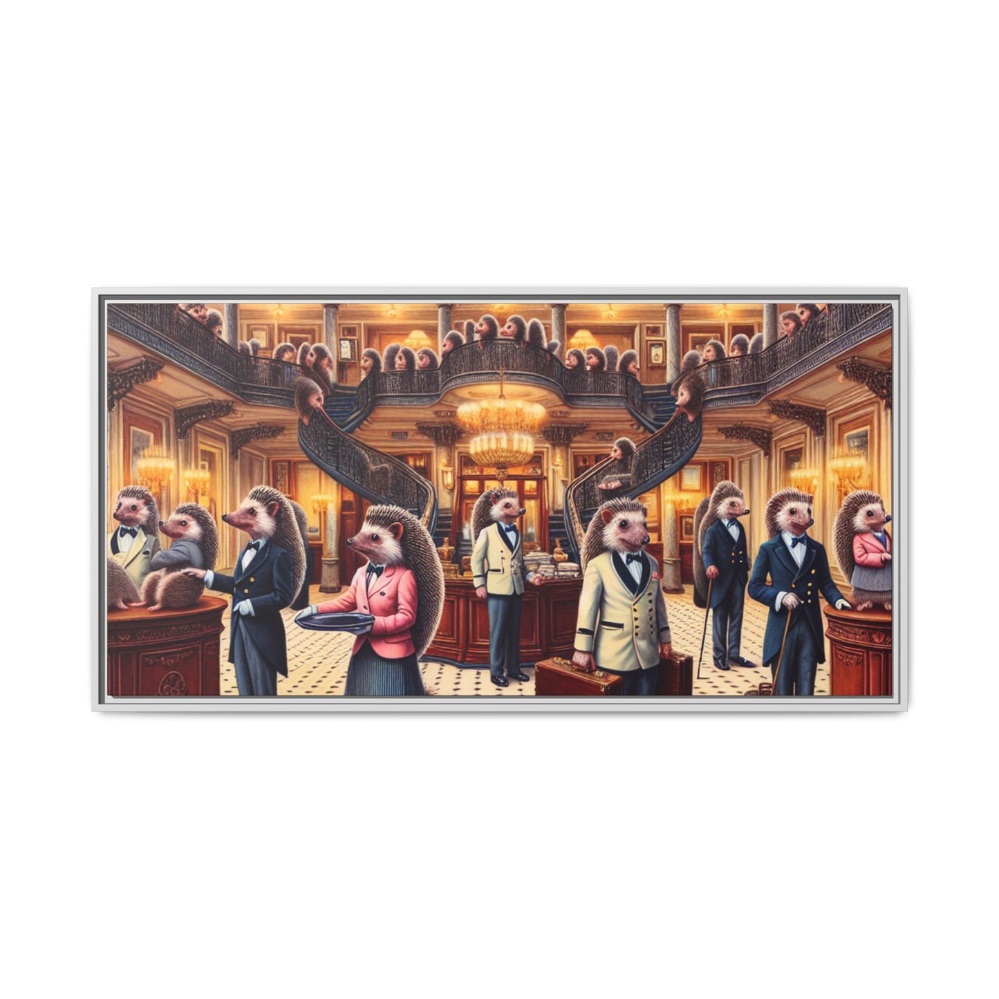 Hedgehog Hotel Canvas, Framed (Multi-color)