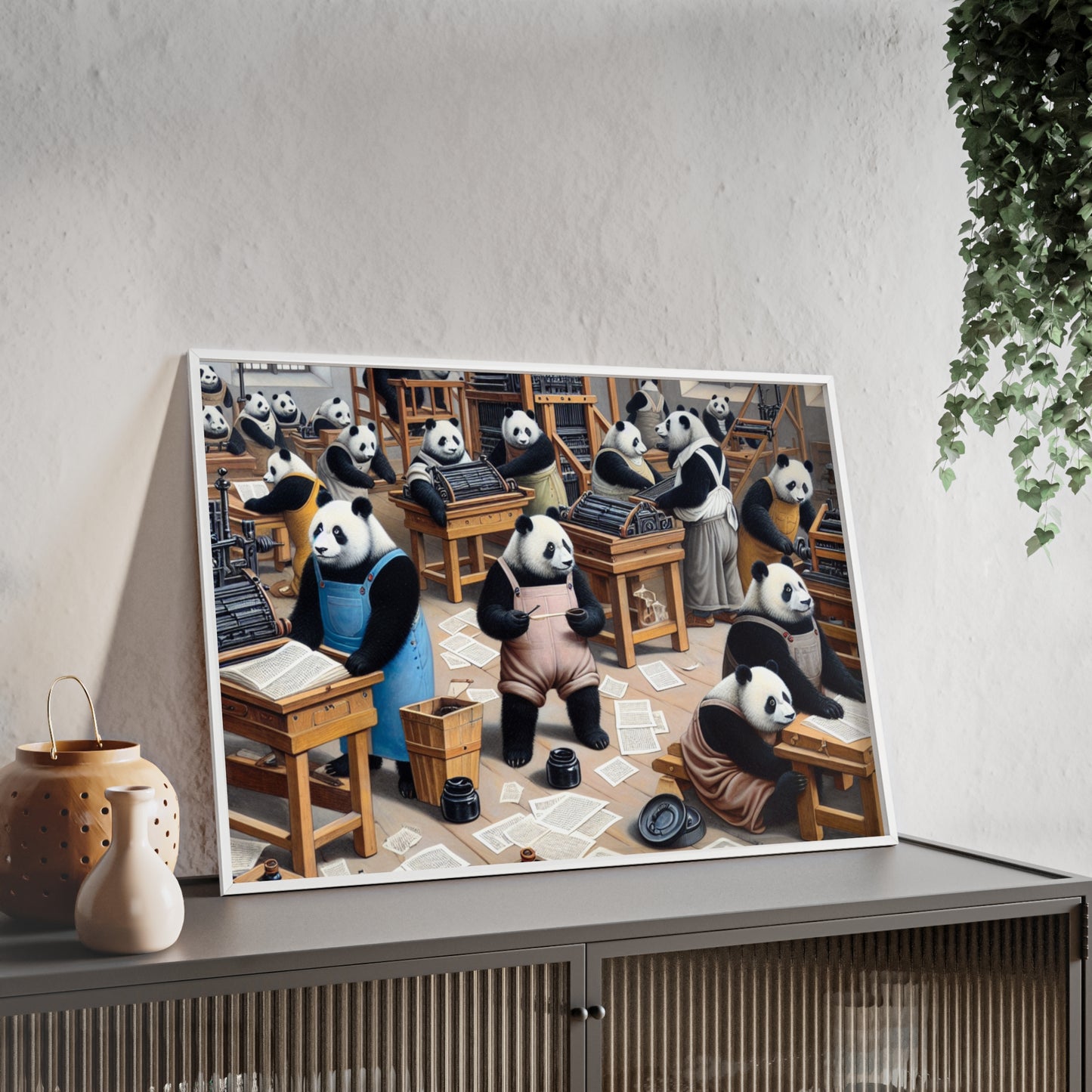 Framed Printing Pandamonium Poster