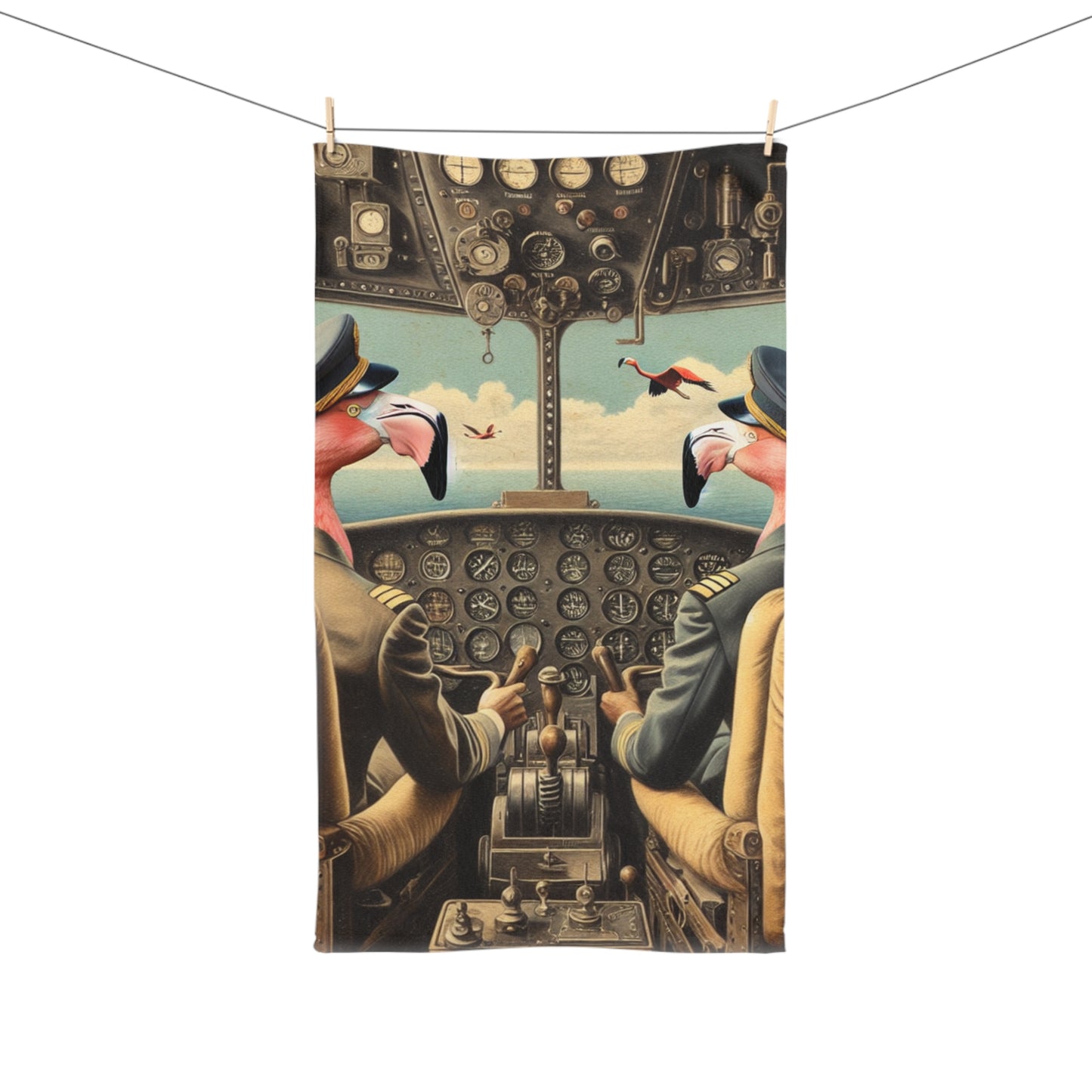 Flamingo Flight Deck Hand Towel