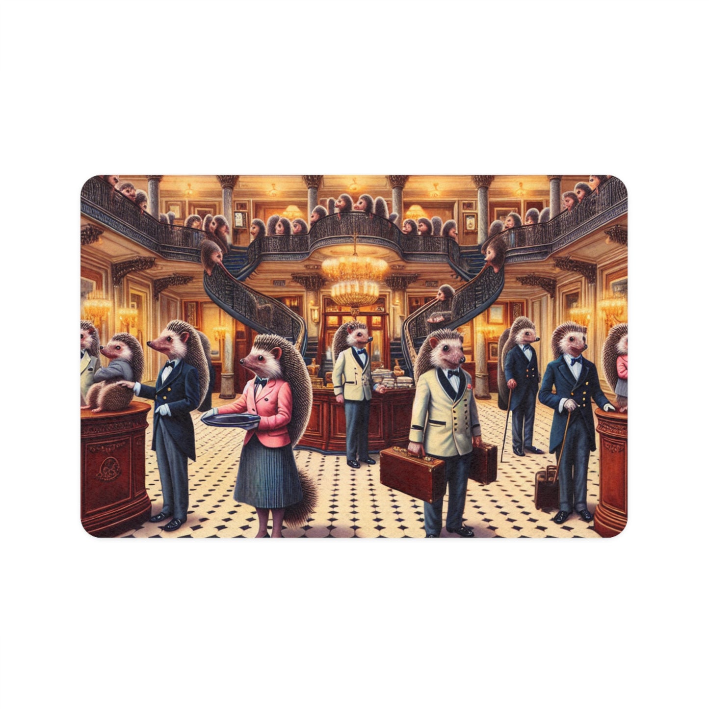 Hedgehog Hotel Pet Food Mat