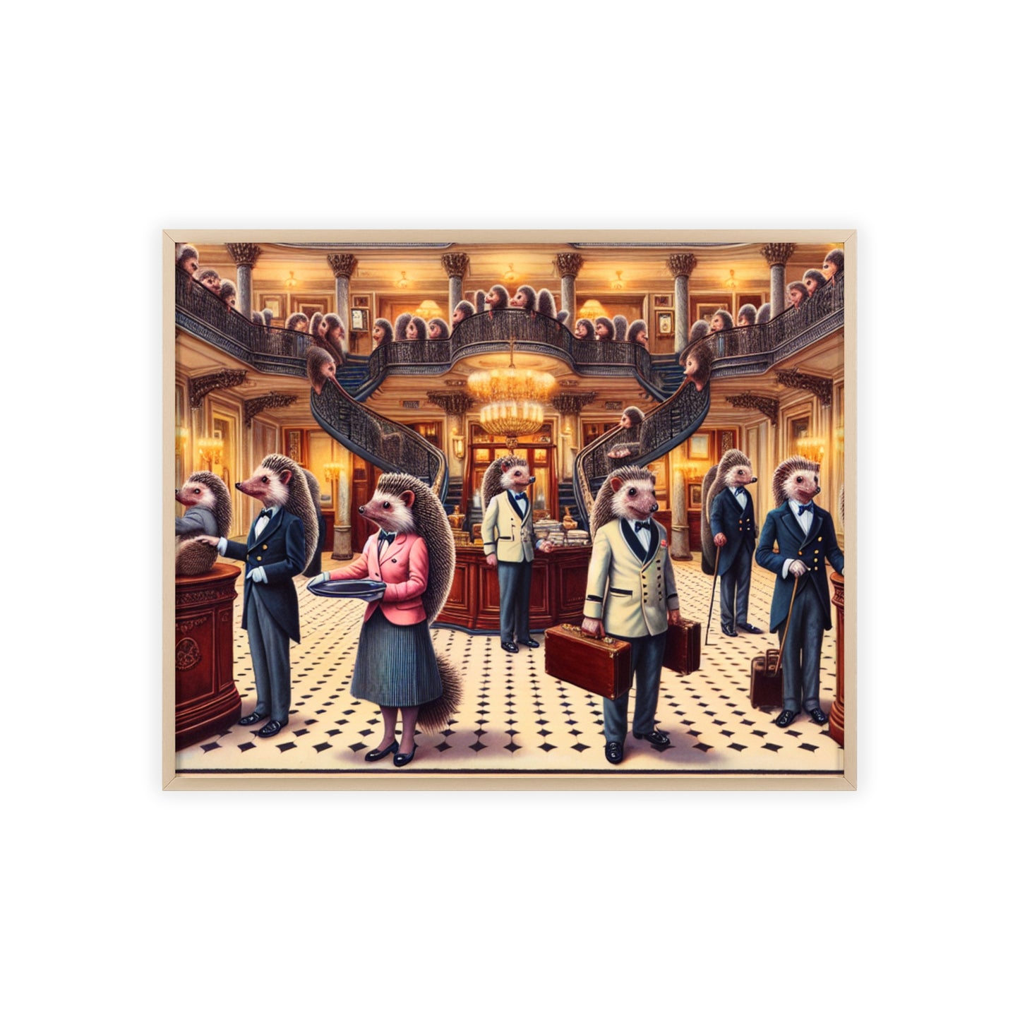 Framed Hedgehog Hotel Poster