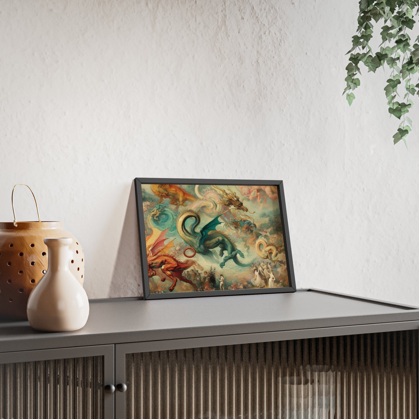 Framed Degas Dreams of Dragons Poster