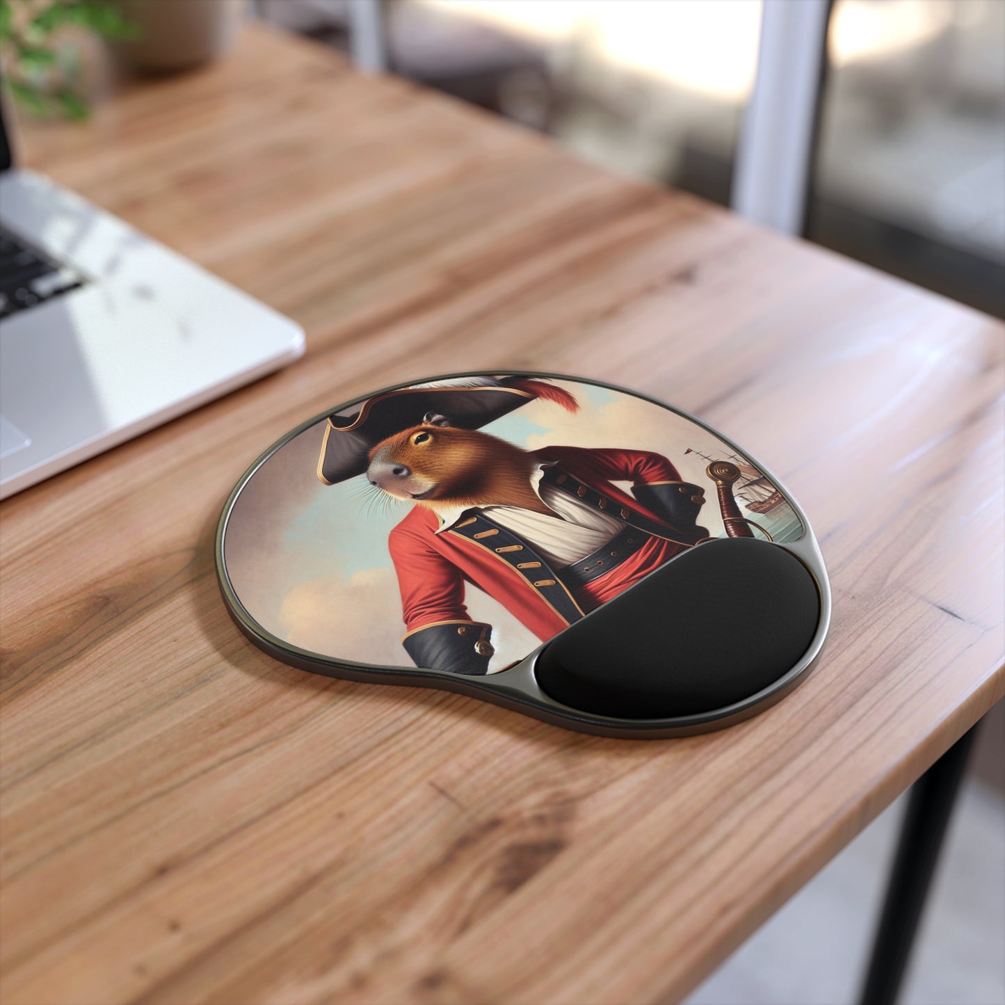 Captain Capybara Mouse Pad with Wrist Rest