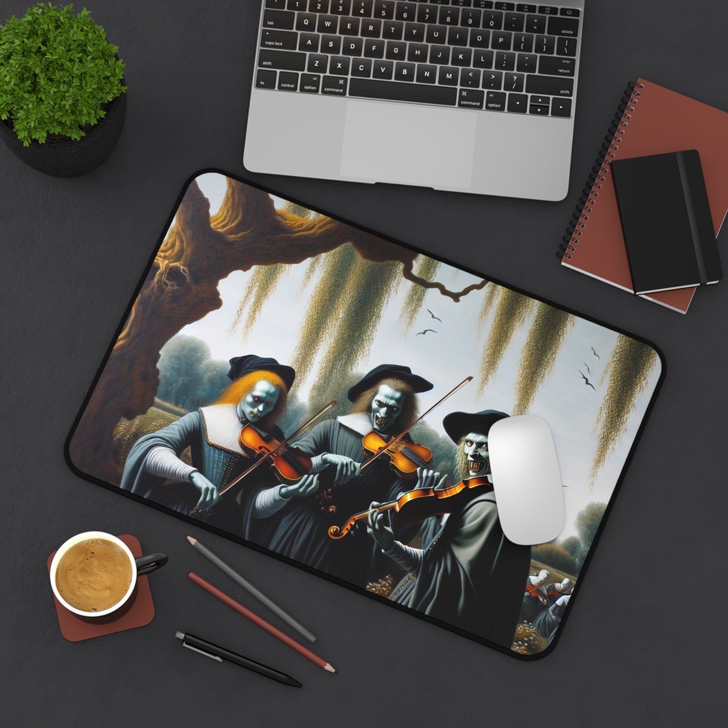 Vermeer's Vampire Violinists Desk Mat