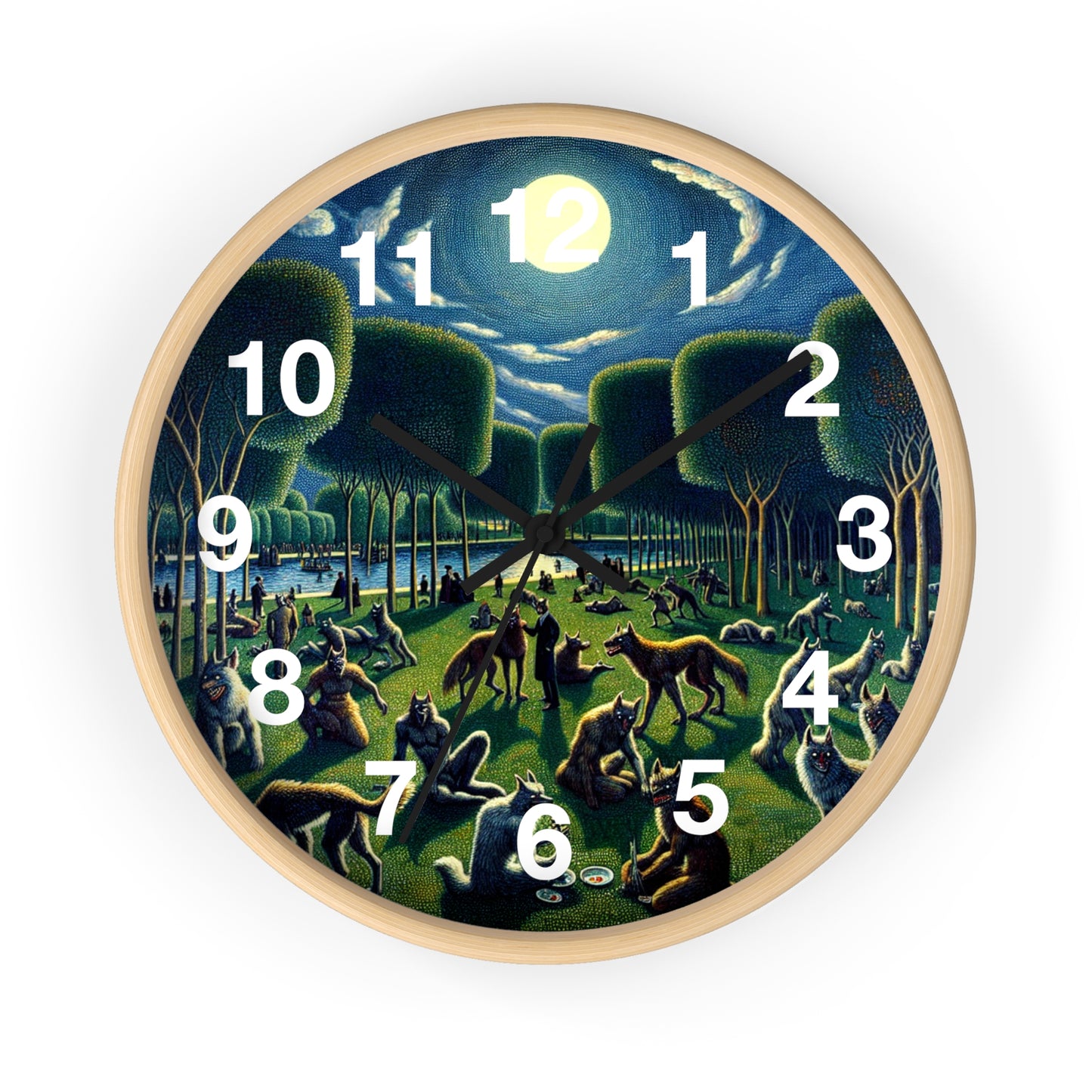 Werewolves at the Waterfront Wall Clock