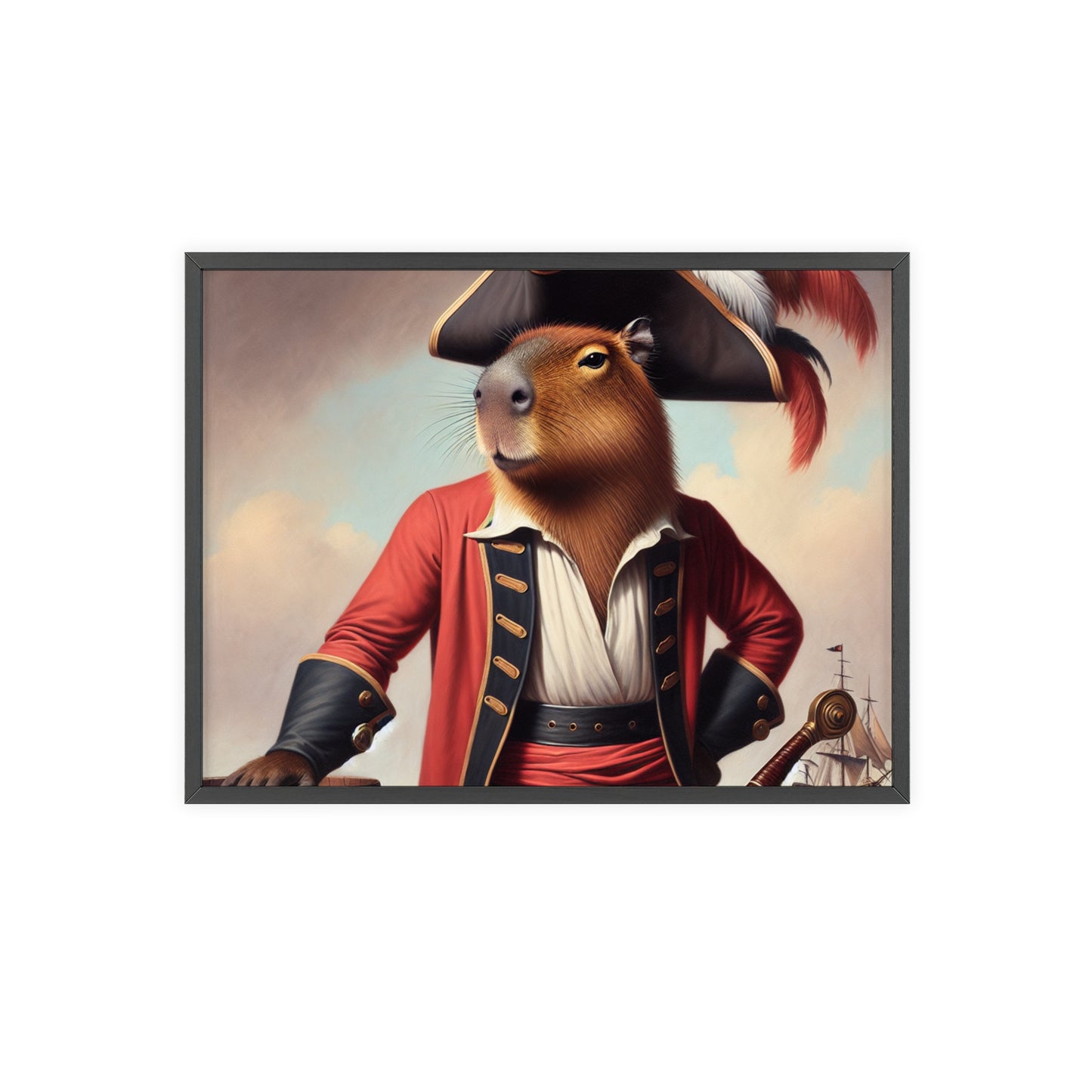 Framed Captain Capybara Poster