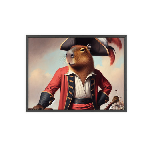 Framed Captain Capybara Poster