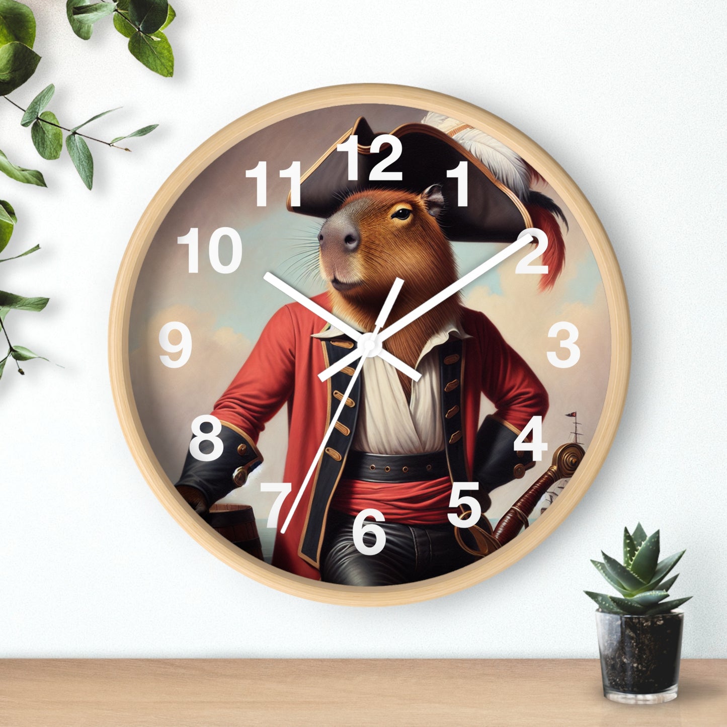 Captain Capybara Wall Clock