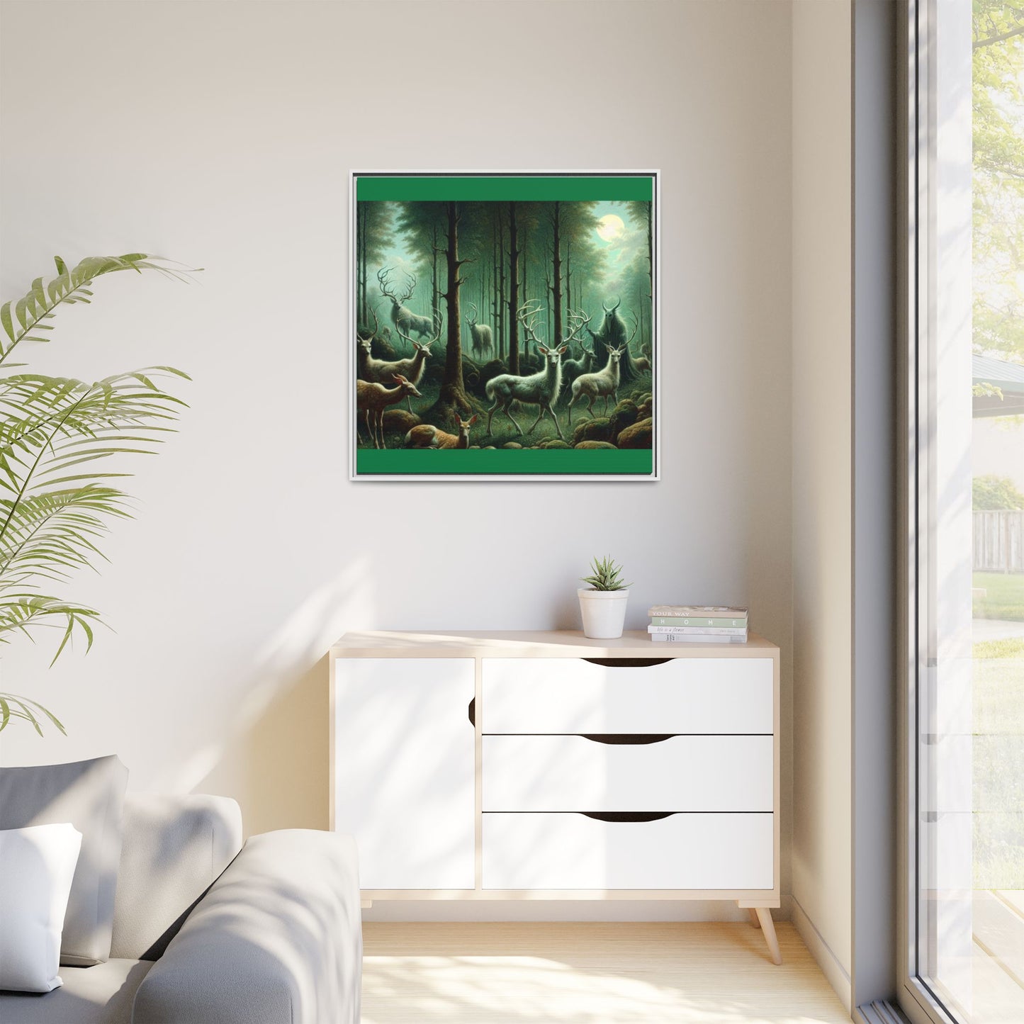 Wendigo Shepherd Canvas, Framed (Multi-color)