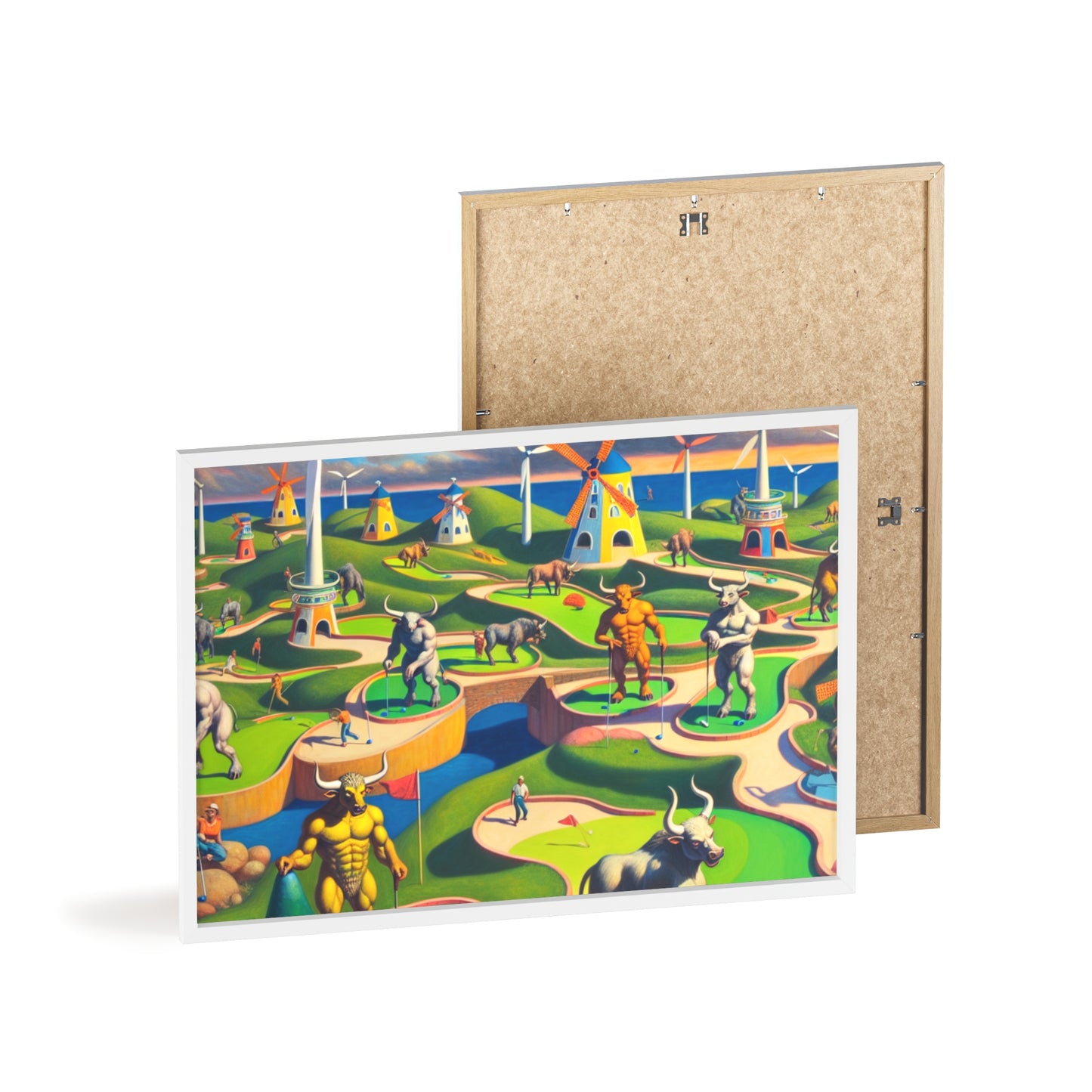 Framed Mini-taur Golf Poster