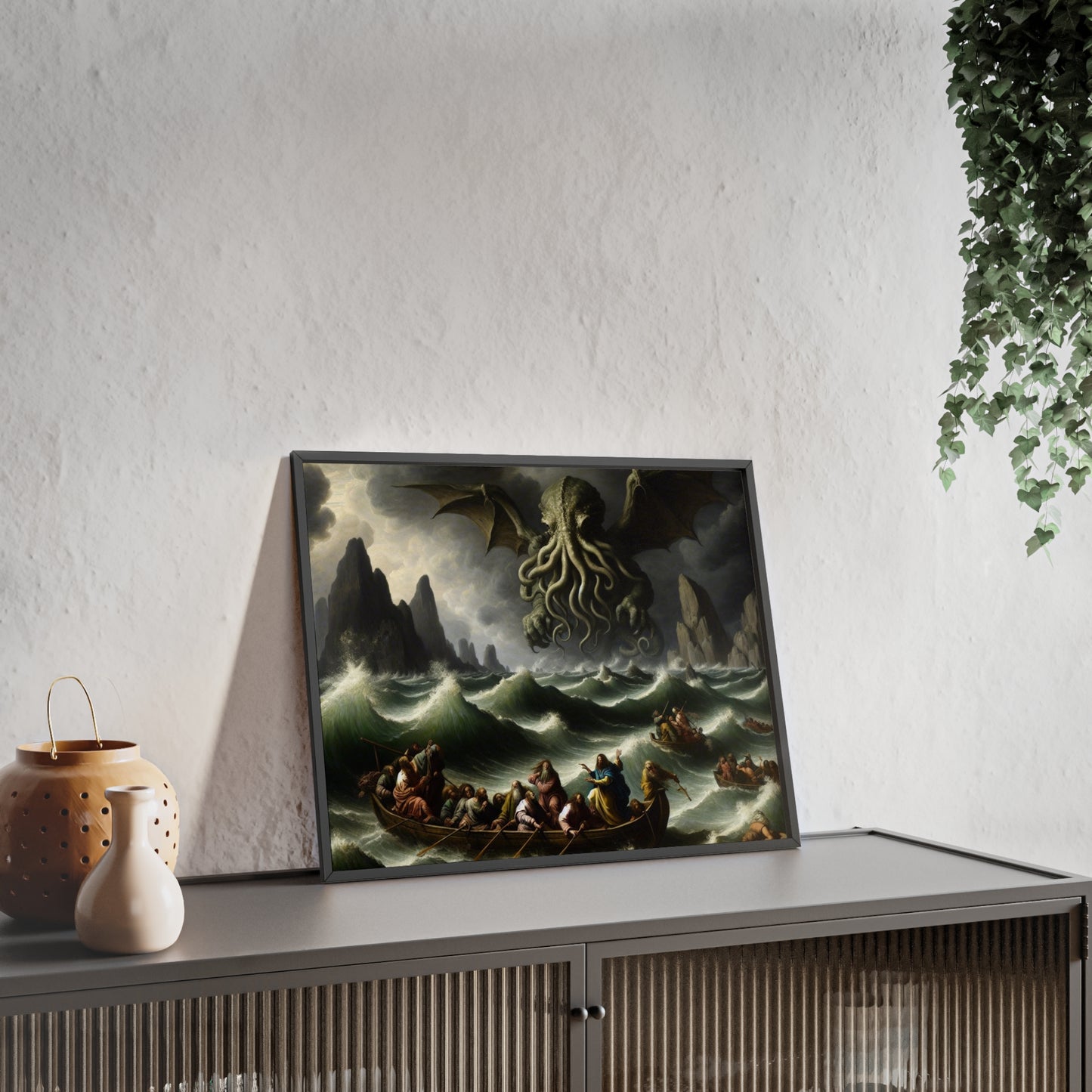 Framed Cthulhu in the Storm Poster
