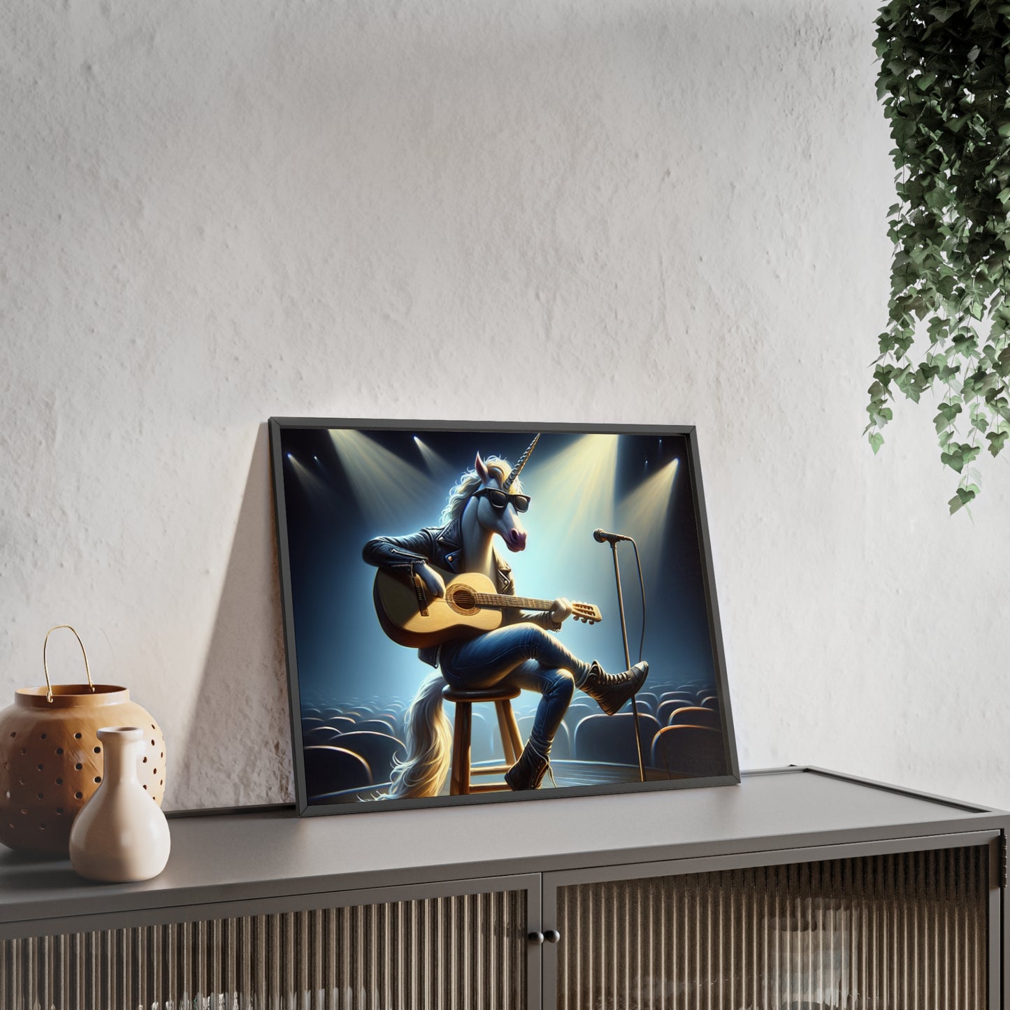 Framed Unicorn Unplugged Poster