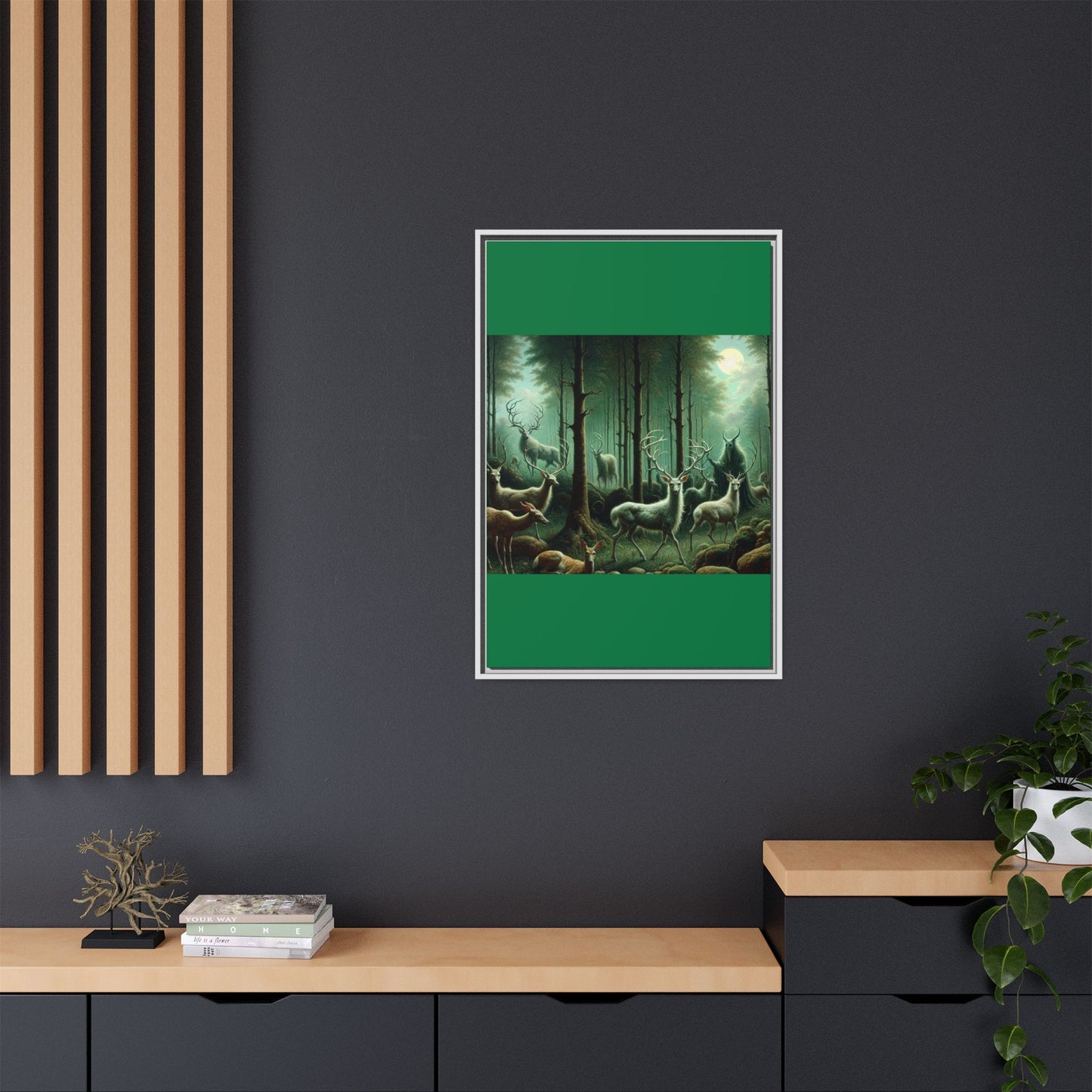Wendigo Shepherd Canvas, Framed (Multi-color)