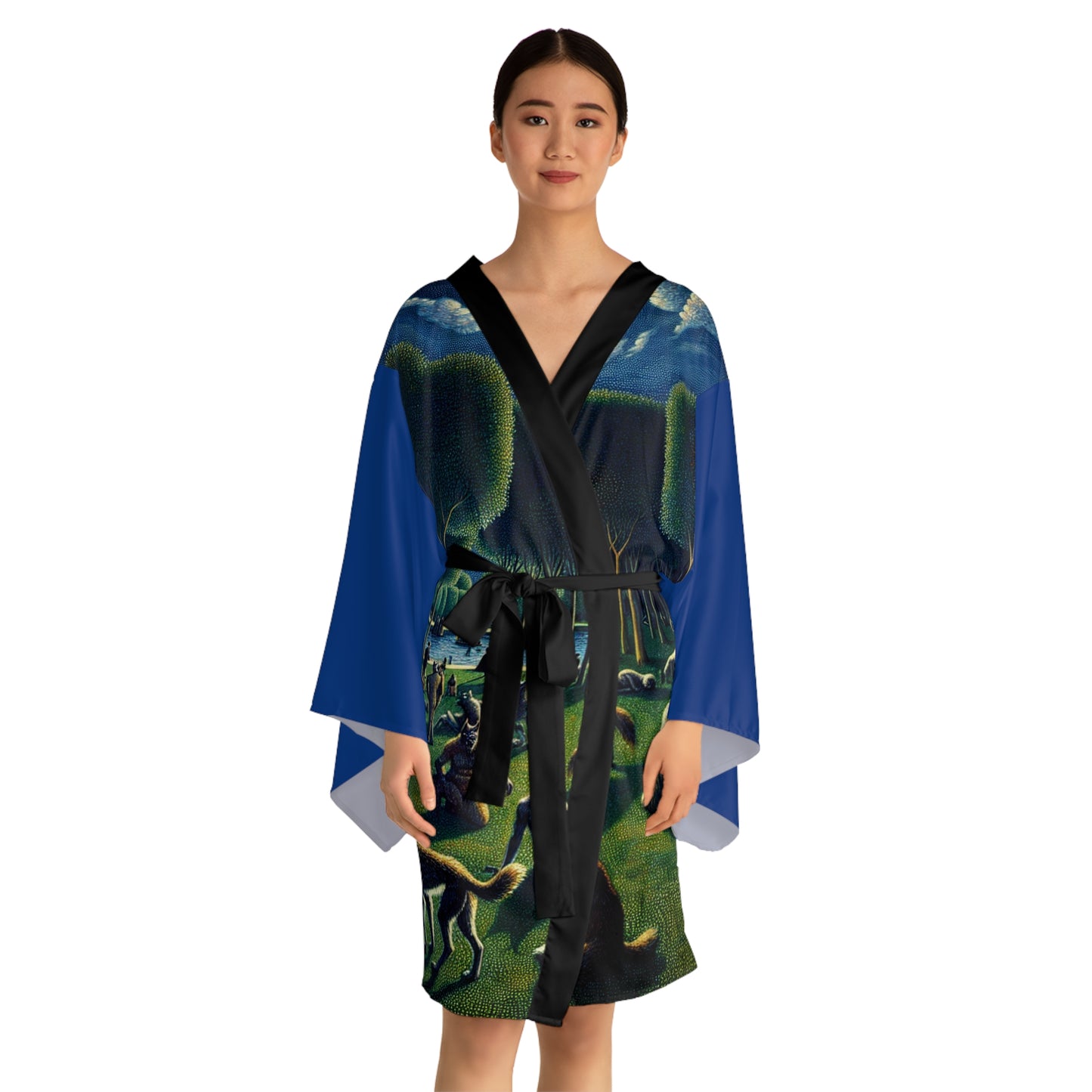 Werewolves at the Waterfront Kimono Robe