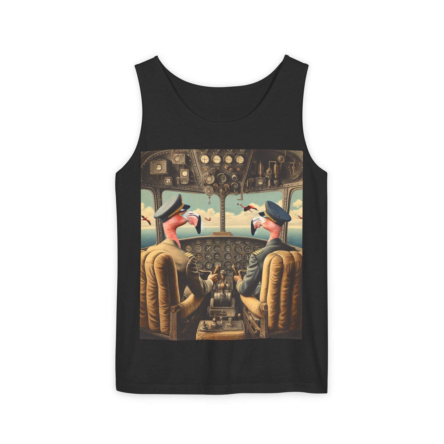Flamingo Flight Deck Unisex Tank Top