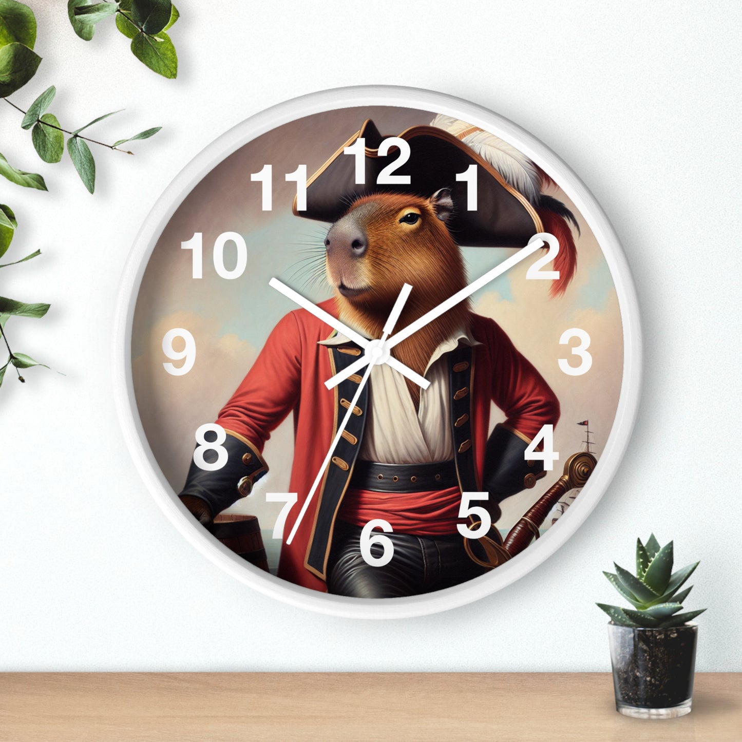 Captain Capybara Wall Clock