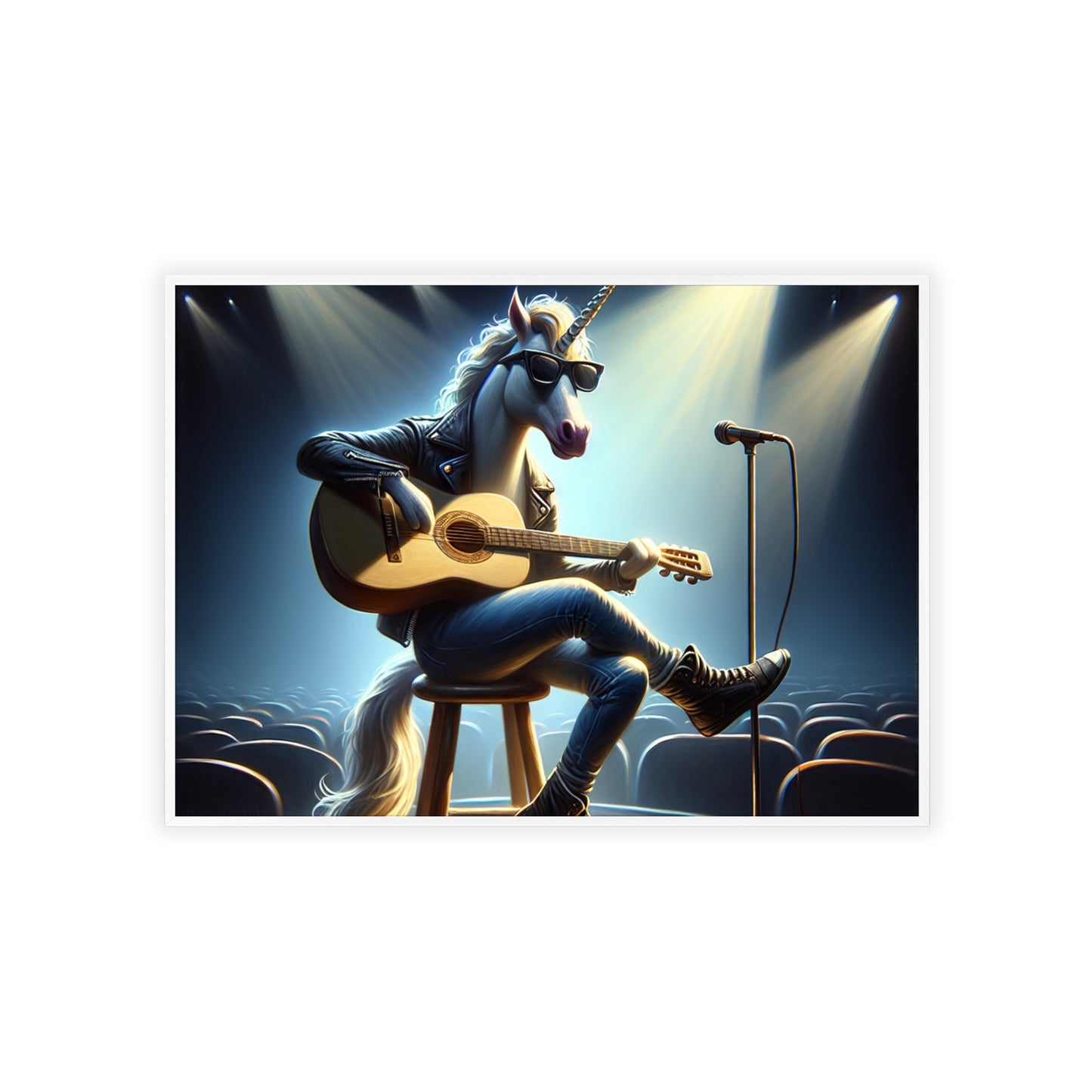 Framed Unicorn Unplugged Poster