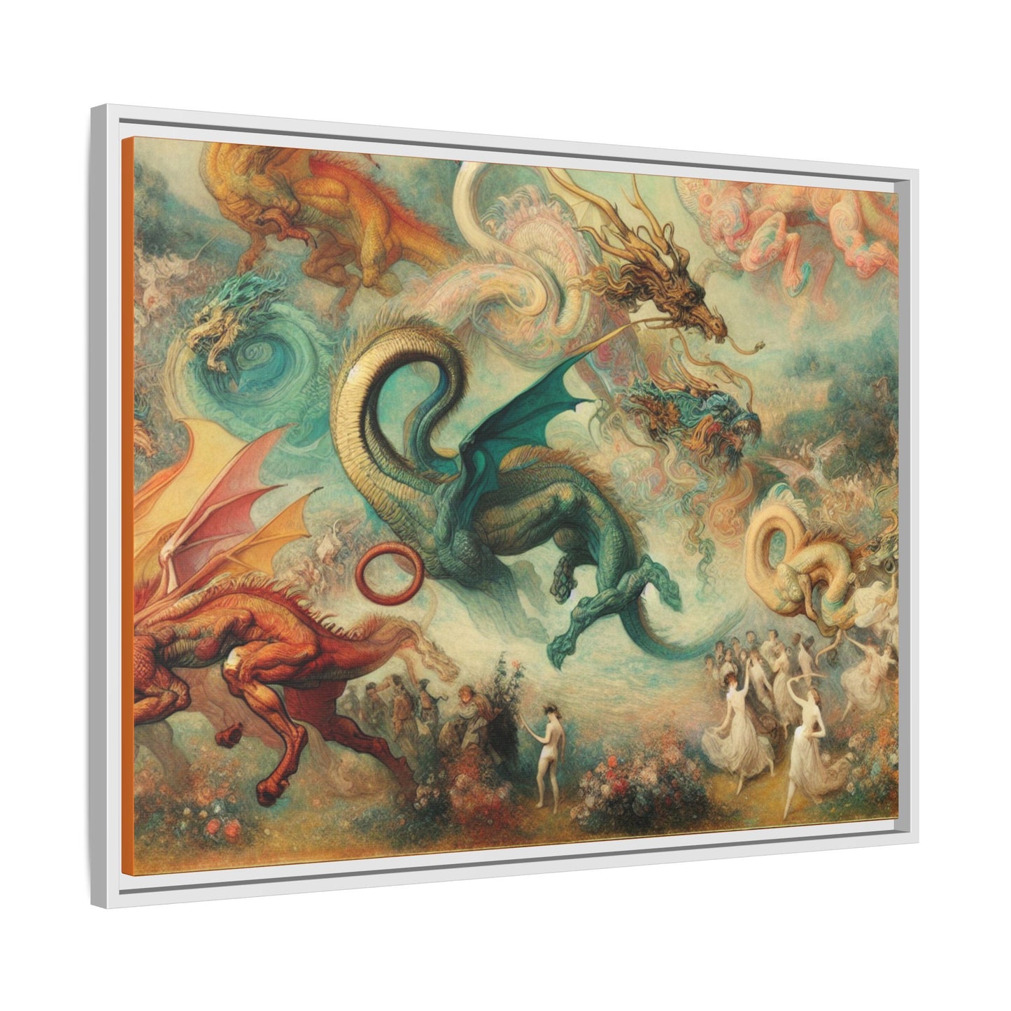 Degas Dreams of Dragons Canvas, Framed (Multi-color)