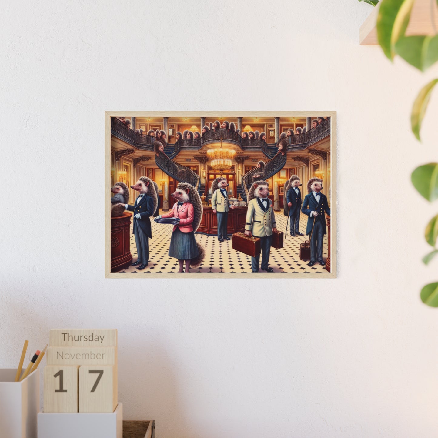 Framed Hedgehog Hotel Poster