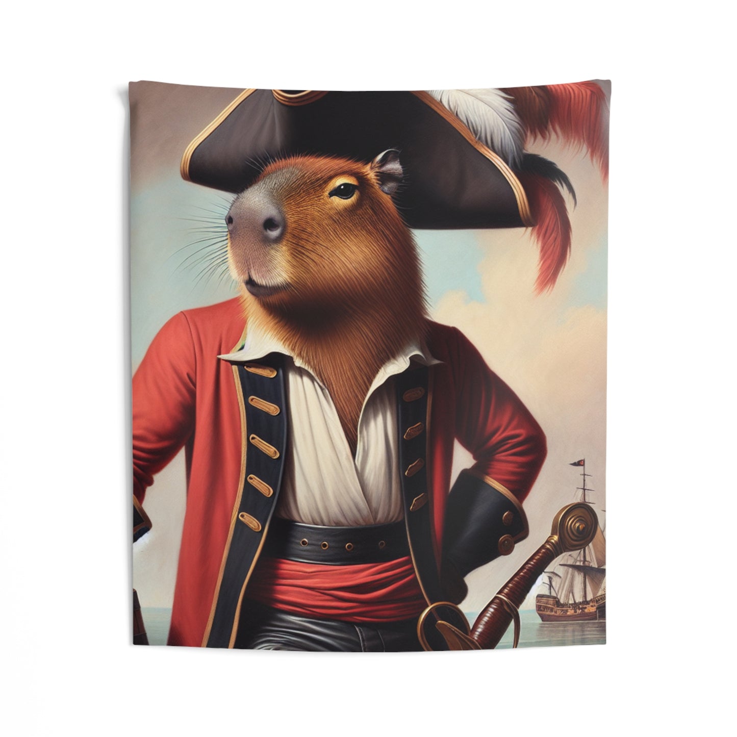 Captain Capybara Wall Tapestry