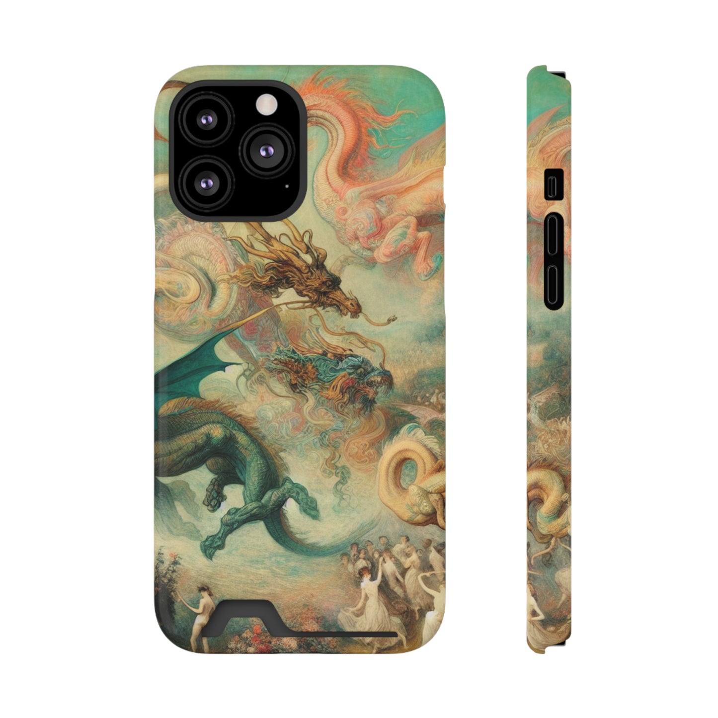Degas Dreams of Dragons Phone Case with Card Holder - IPHONE