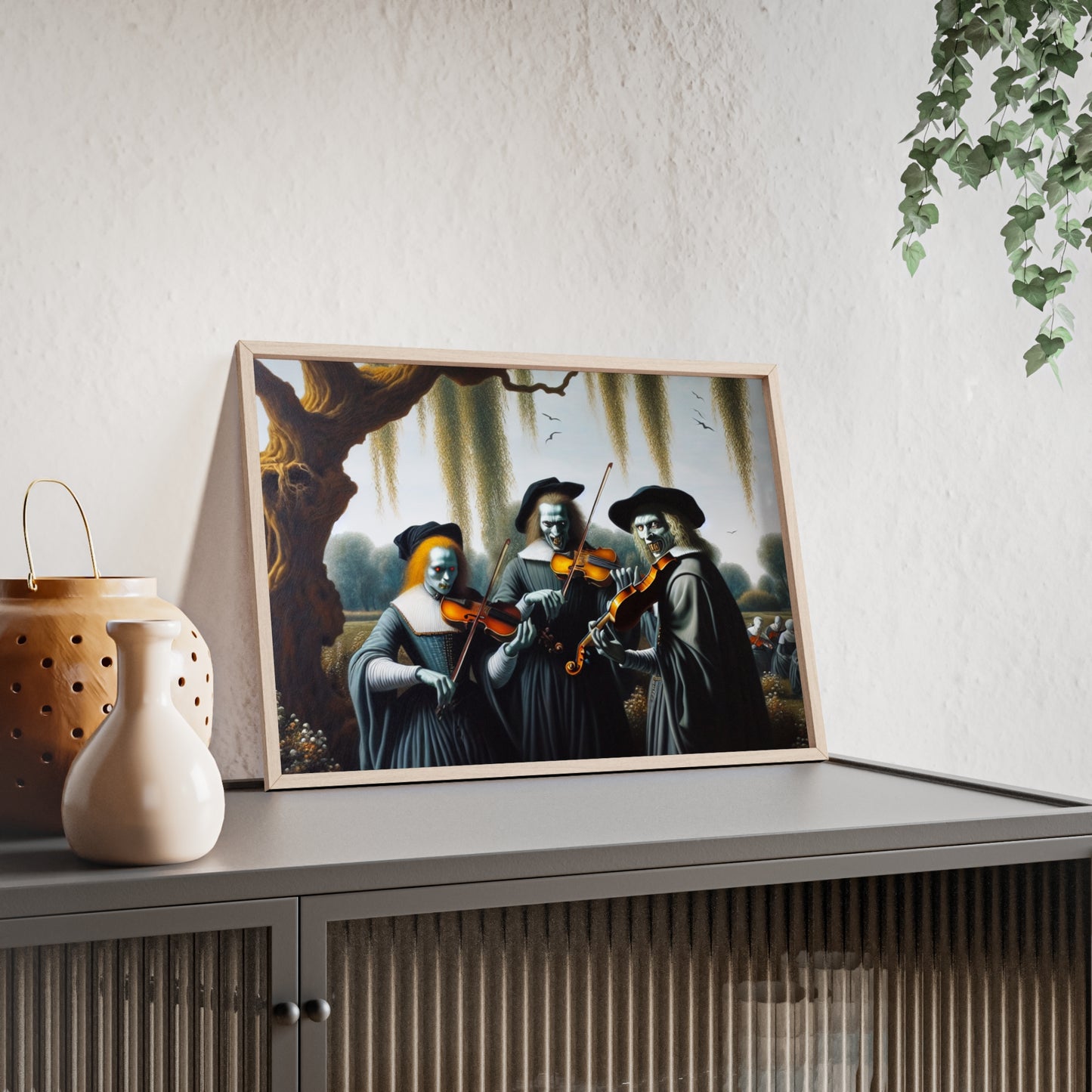 Framed Vermeer's Vampire Violinists Poster