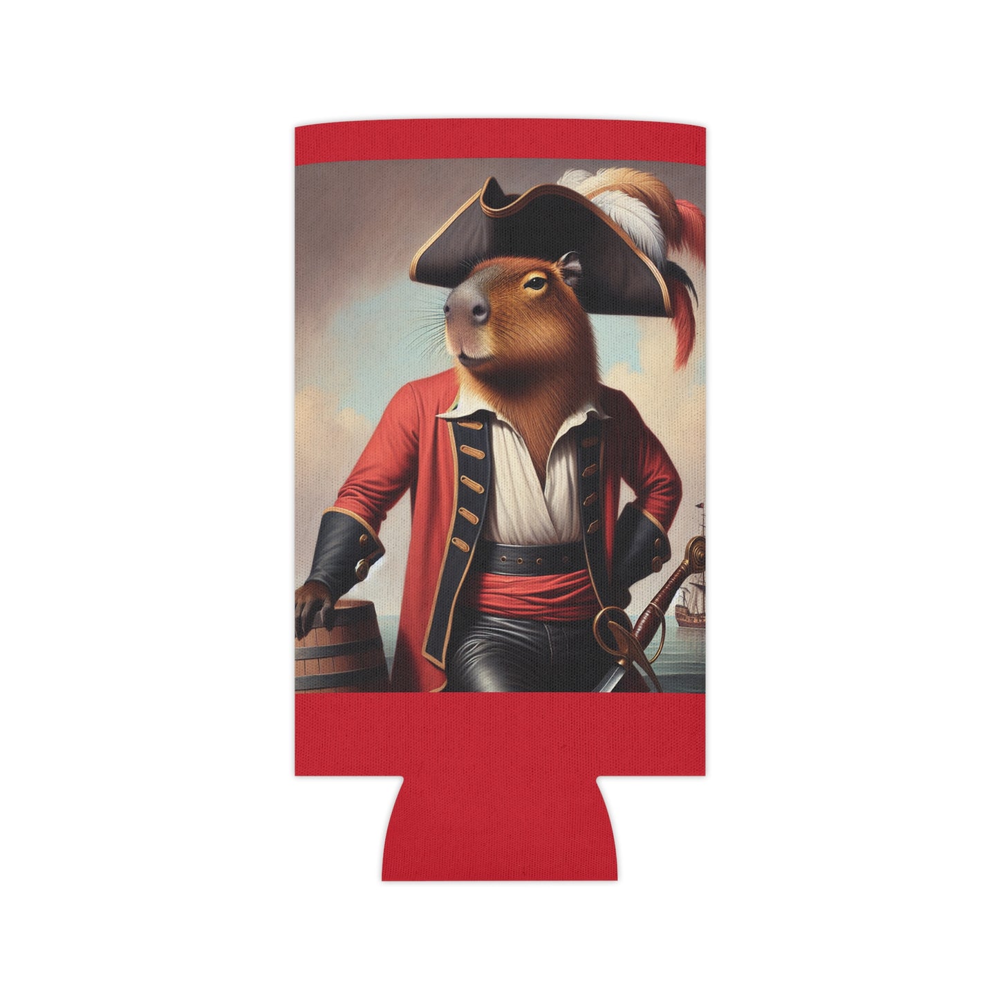Captain Capybara Can Cooler