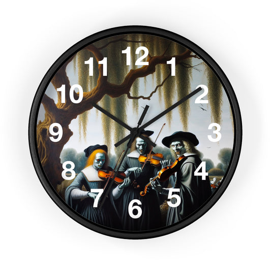 Vermeer's Vampire Violinists Wall Clock