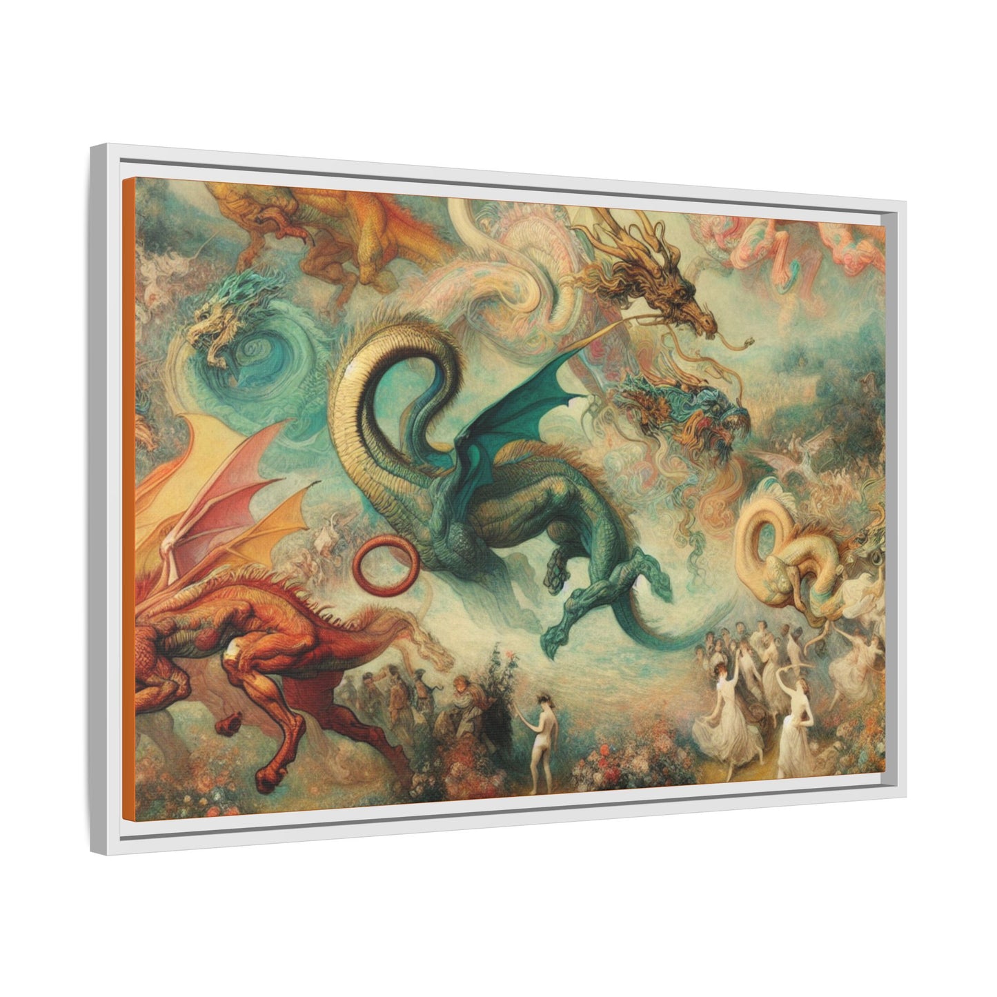 Degas Dreams of Dragons Canvas, Framed (Multi-color)
