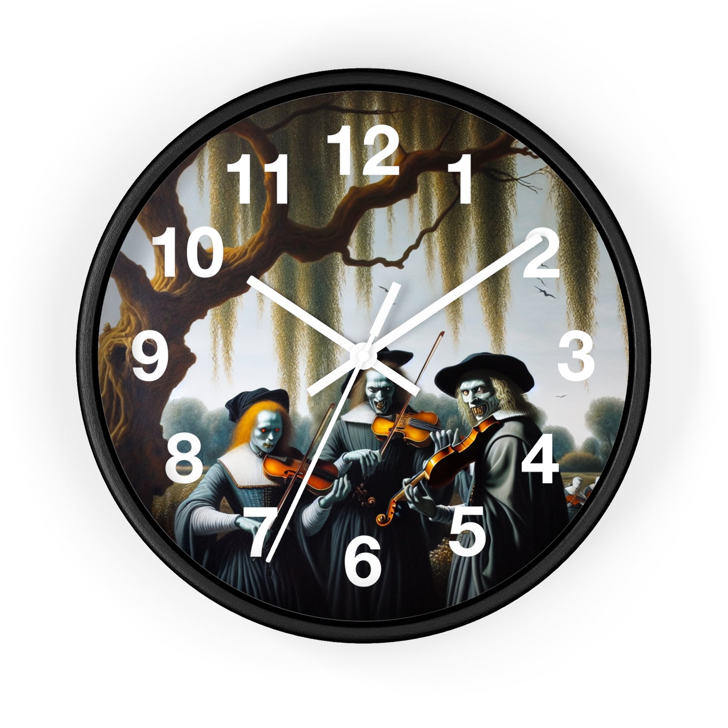 Vermeer's Vampire Violinists Wall Clock