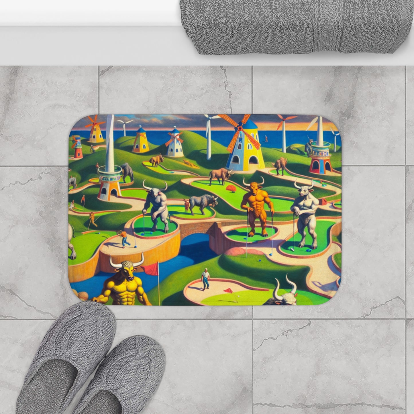 Mini-taur Golf Bath Mat