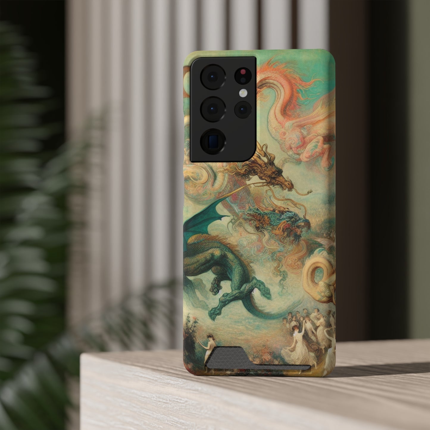 Degas Dreams of Dragons Phone Case with Card Holder - GALAXY