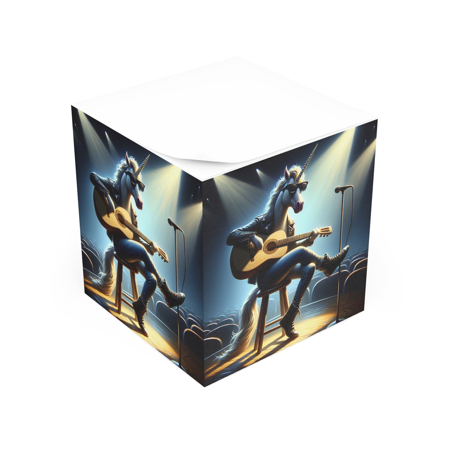 Unicorn Unplugged Post It Note Cube